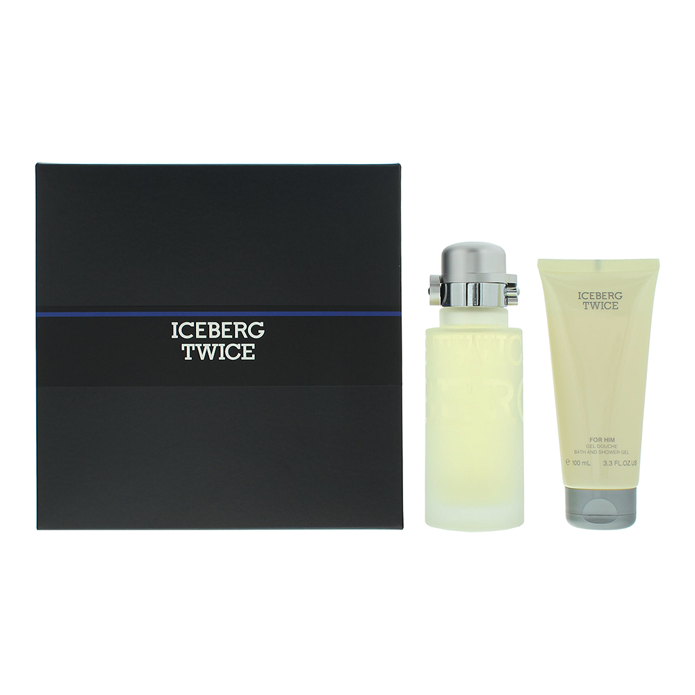 Iceberg Mens Twice Eau De Toilette 125ml + Bath & Shower Gel 100ml Gift Set - One Size