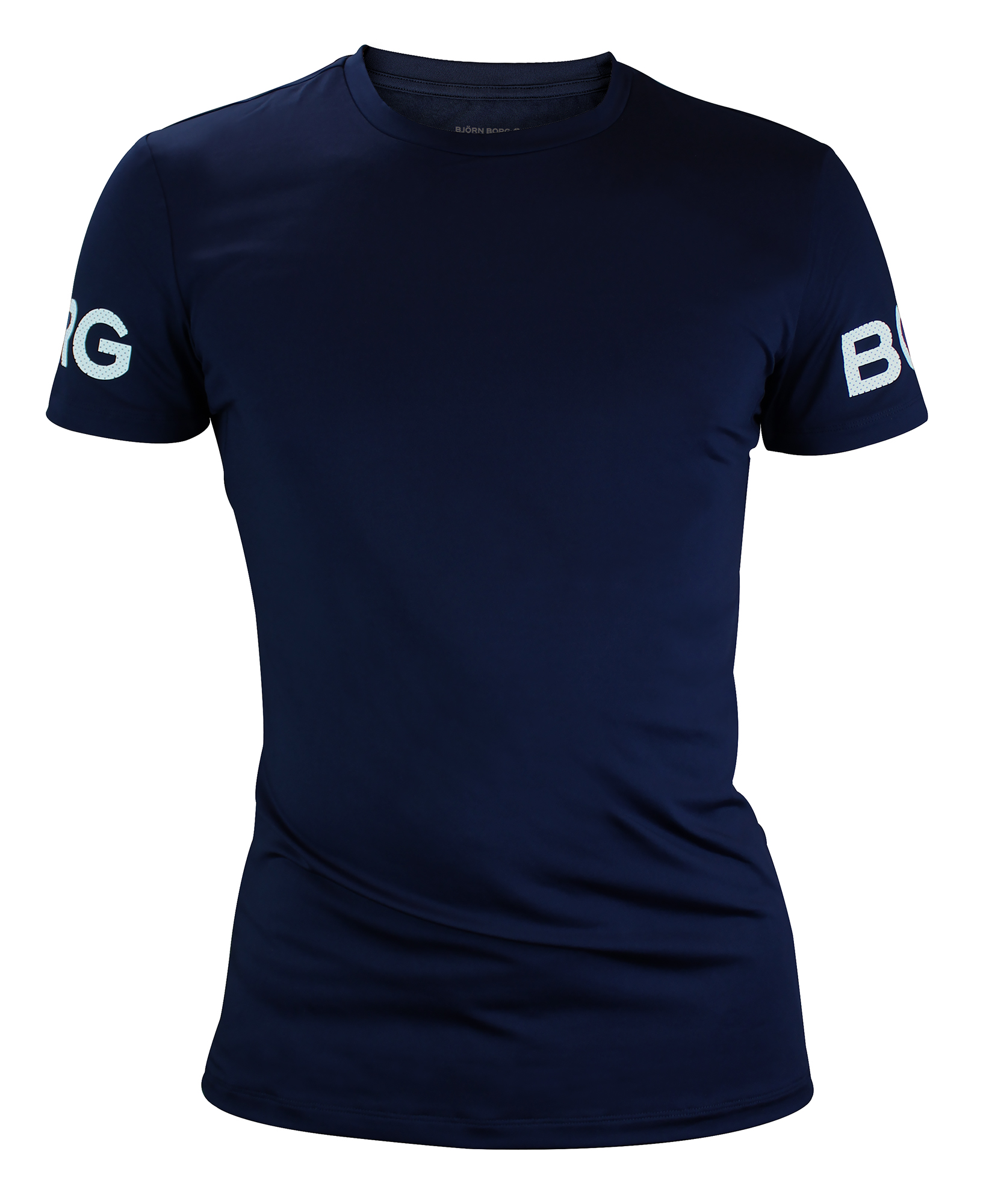 Bjorn Borg Mens Björn - Men’s High Performance Short Sleeve T-Shirt - Navy - Size Medium