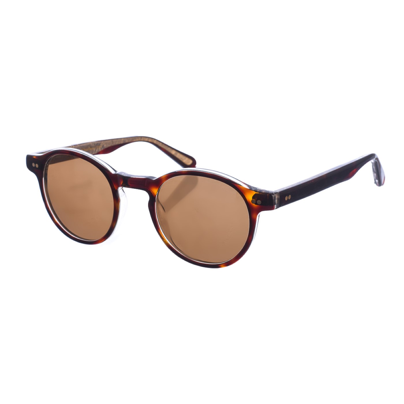 Zen Unisex Z518 Pantos Shaped Acetate Sunglasses - Brown - One Size