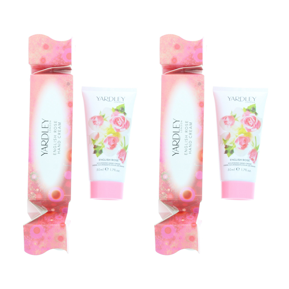 Yardley Womens English Rose Hand Cream Cracker 50ml For Her x 2 - One Size