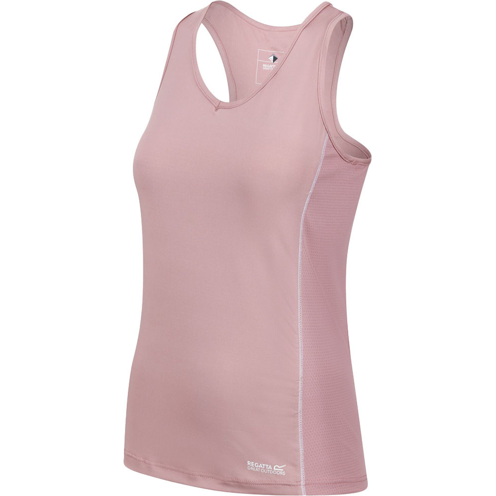 Regatta Womens Varey Extol Stretch Active Wicking T Shirt - Pink - Size 18 UK