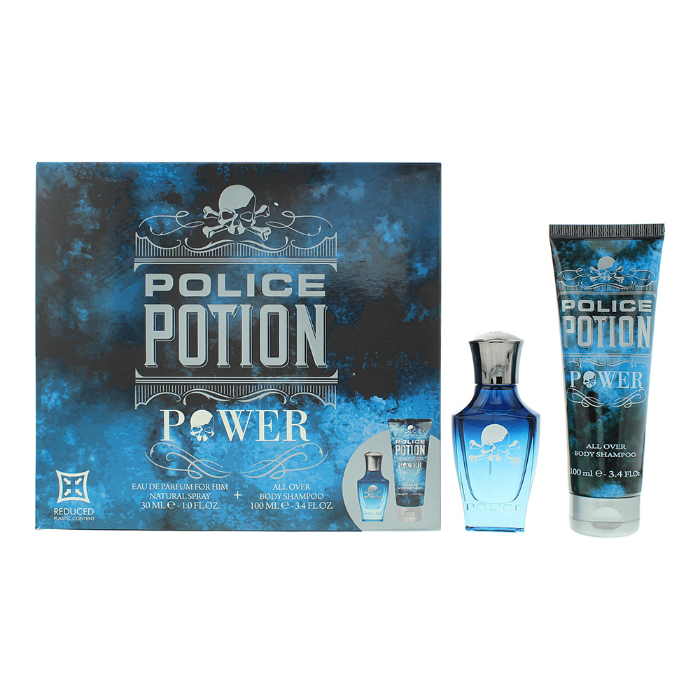 Police Mens Potion Power Eau De Parfum 30ml + Shower Gel 100ml Gift Set - One Size