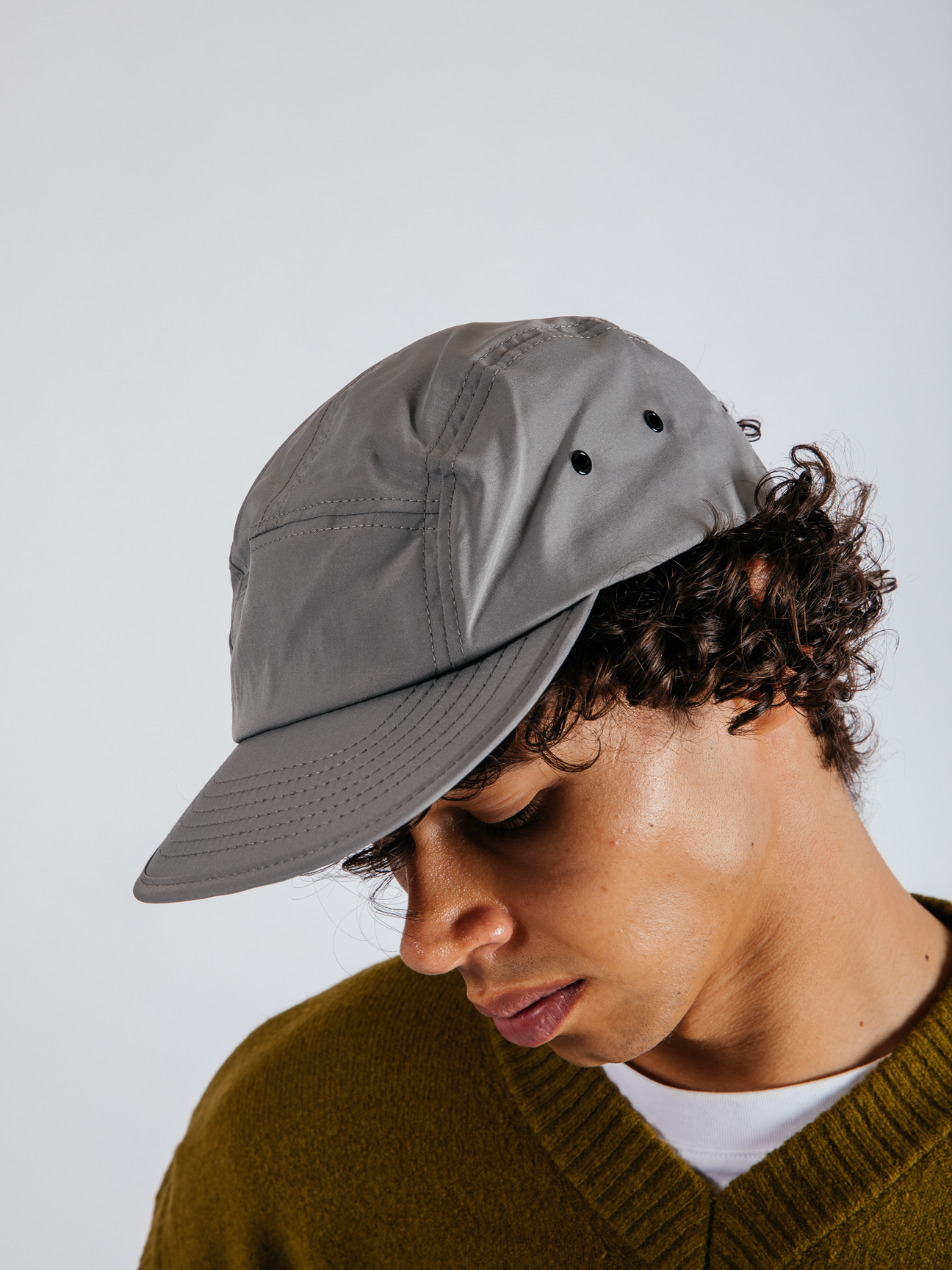 SVNX Mens Grey Nylon 5 Panel Cap - One Size