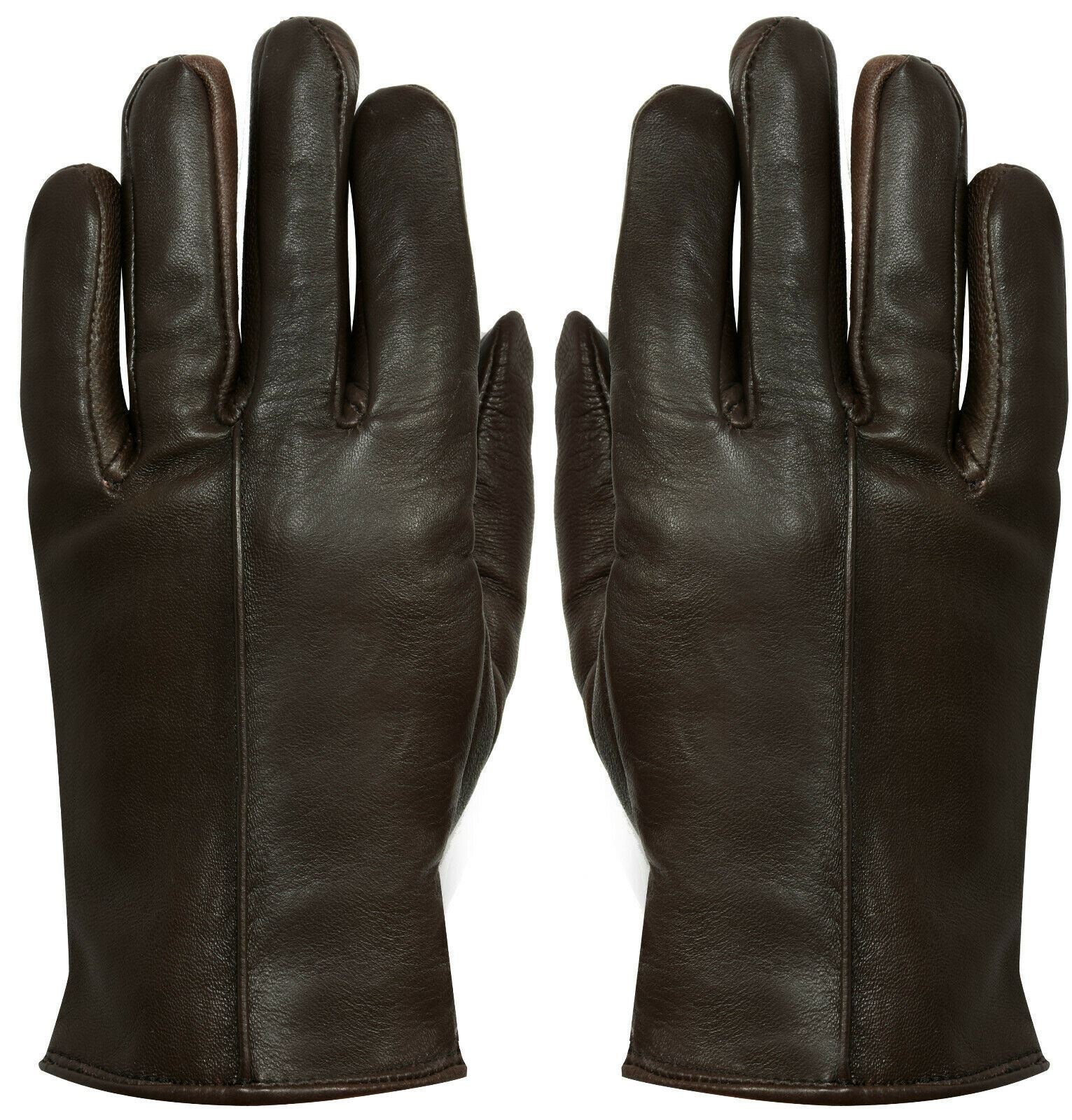 Infinity Leather WOMENS THERMAL GLOVES - Brown - Size Large