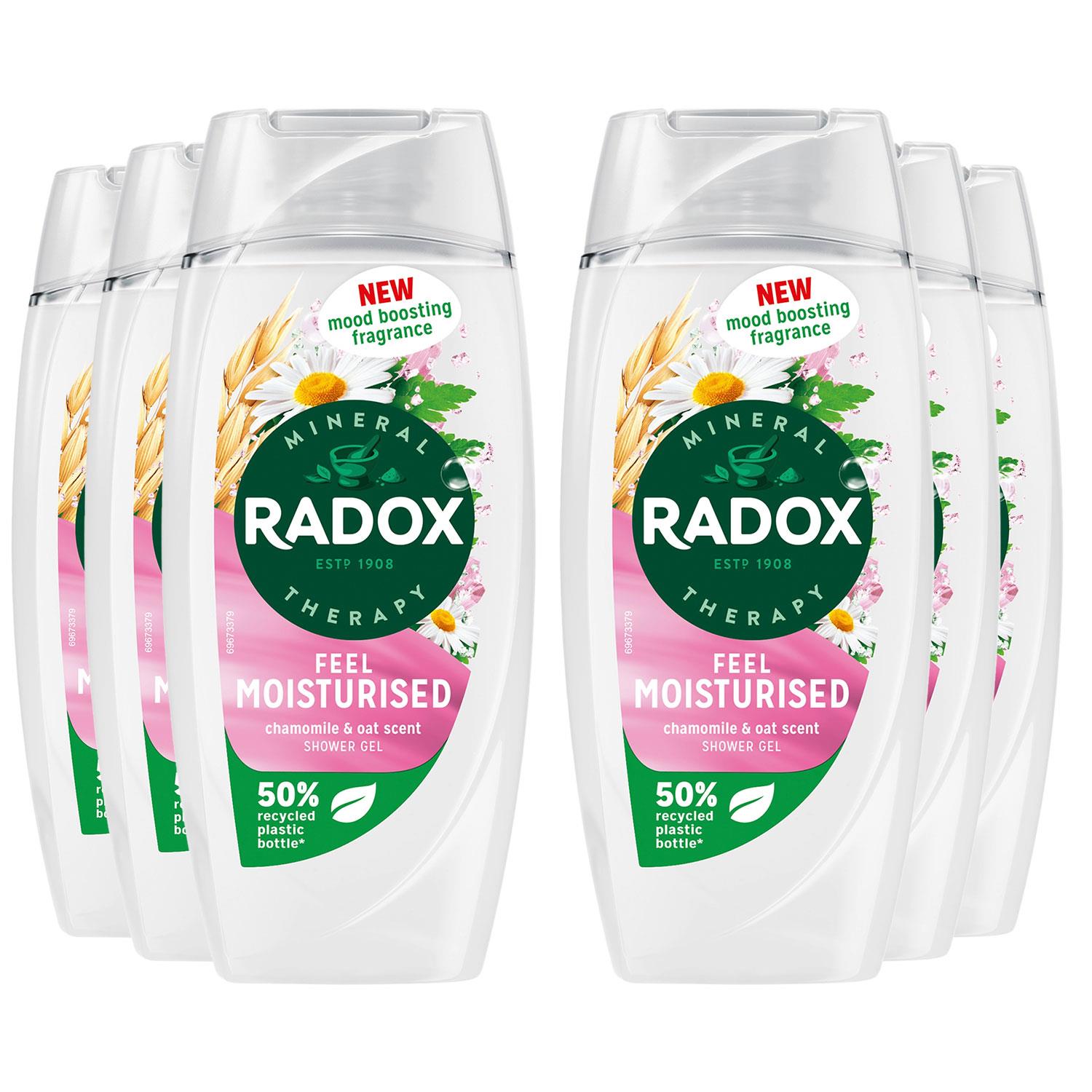 Radox Womens Mineral Therapy Shower Gel Feel Moisturised with chamomile & oat, 225ml, 6 Pack - NA - One Size