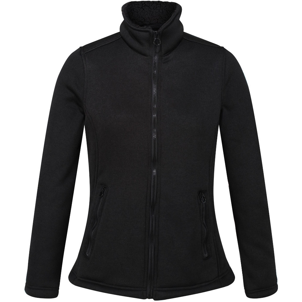 Regatta Womens Razia II Knit Effect Hi Pile Fleece Jacket - Black - Size 20 UK