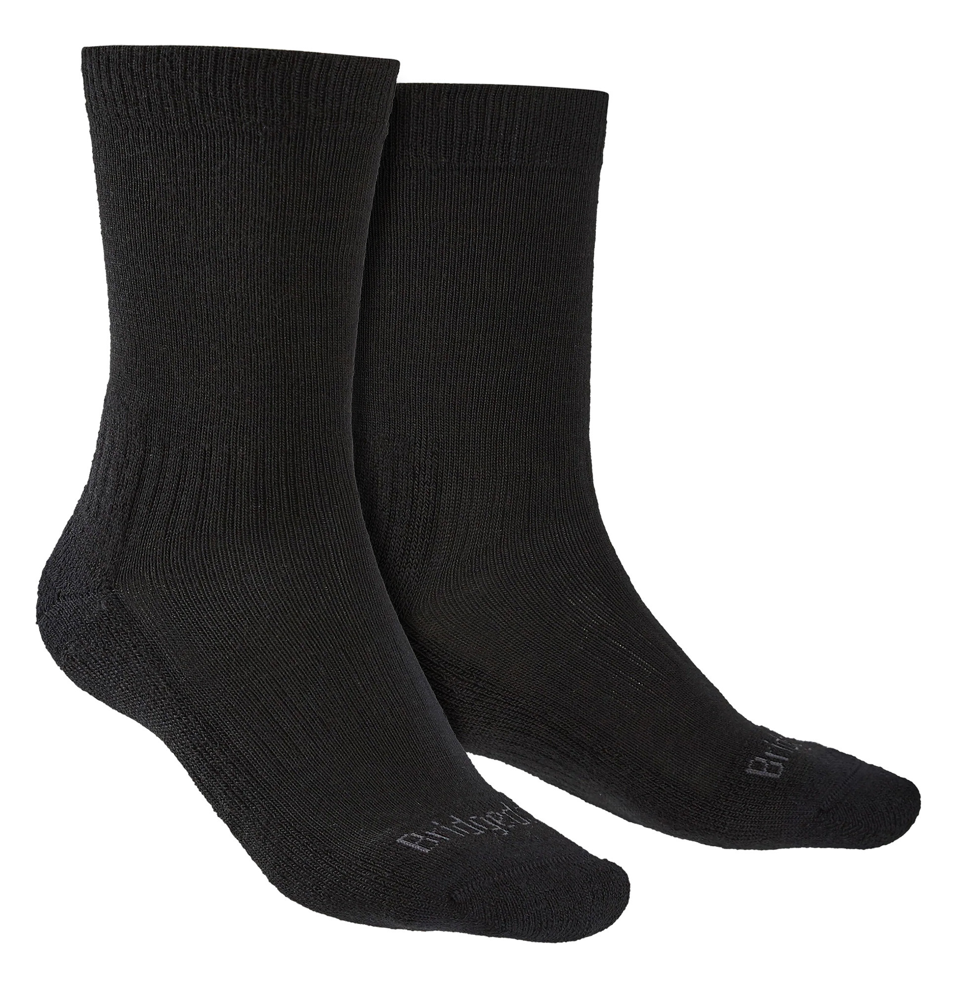 Bridgedale - Mens Hiking Lightweight Merino Socks - Black Merino Wool - Size UK 9-11