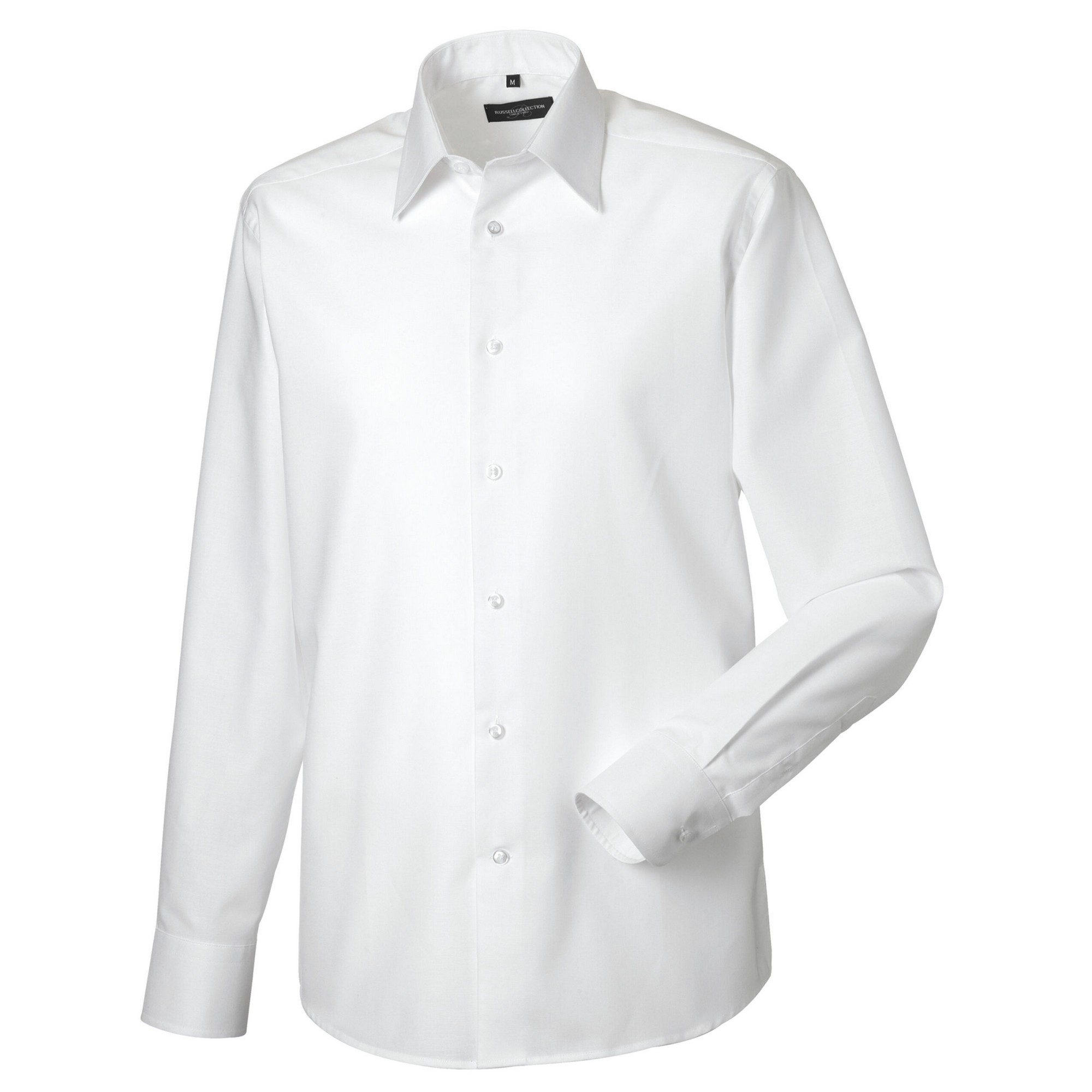 Russell Athletic Collection Mens Oxford Tailored Long-Sleeved Formal Shirt (White) - Size 16 inch