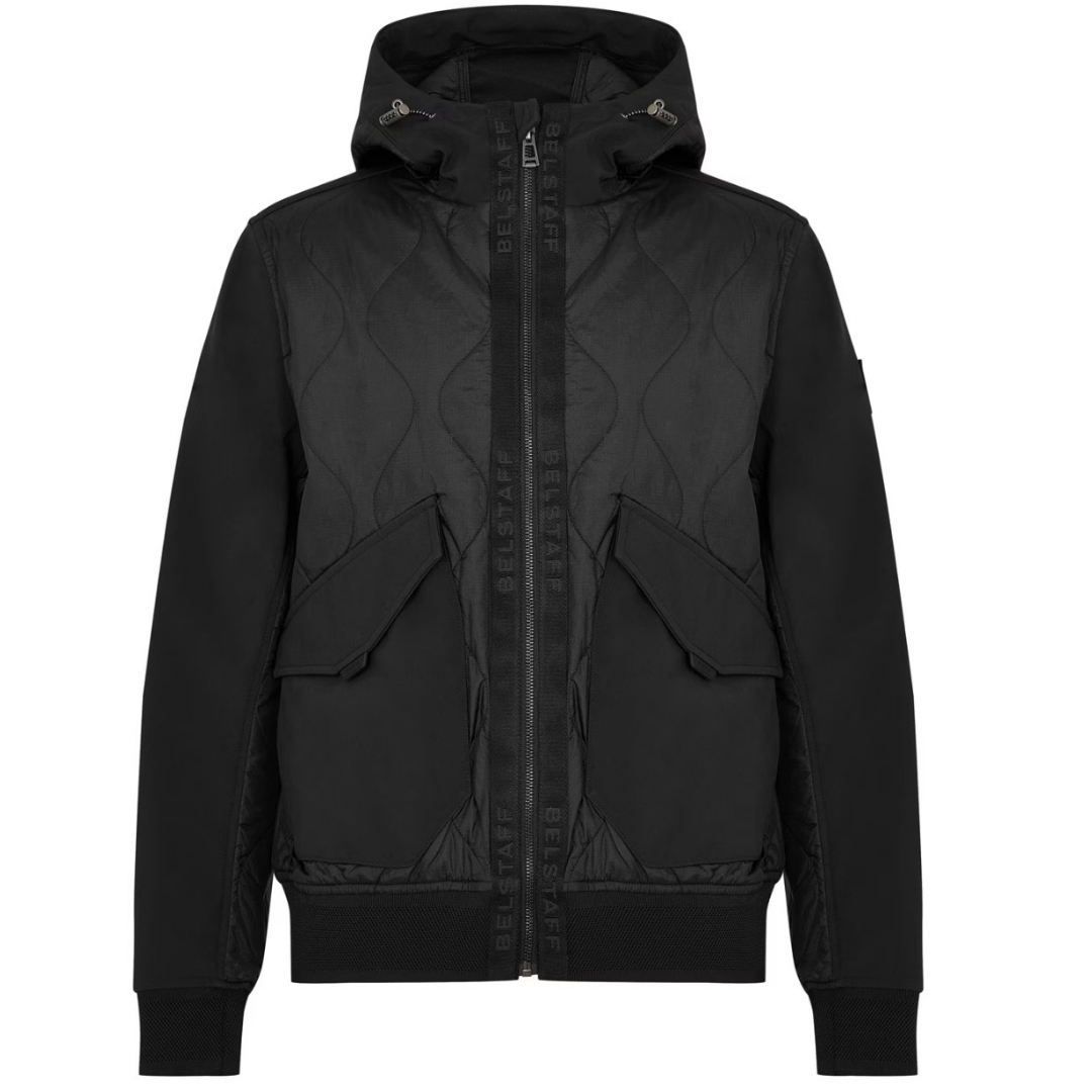 Belstaff Mens Limiter Black Hooded Jacket material_polyamide - Size 3XL