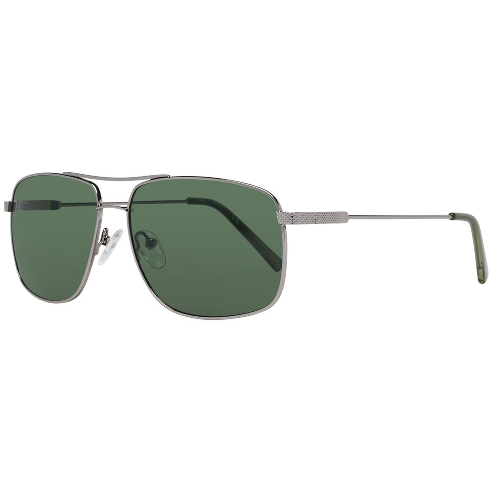 Guess Mens Trapezium Metal Sunglasses with Grey Lenses - Silver - One Size