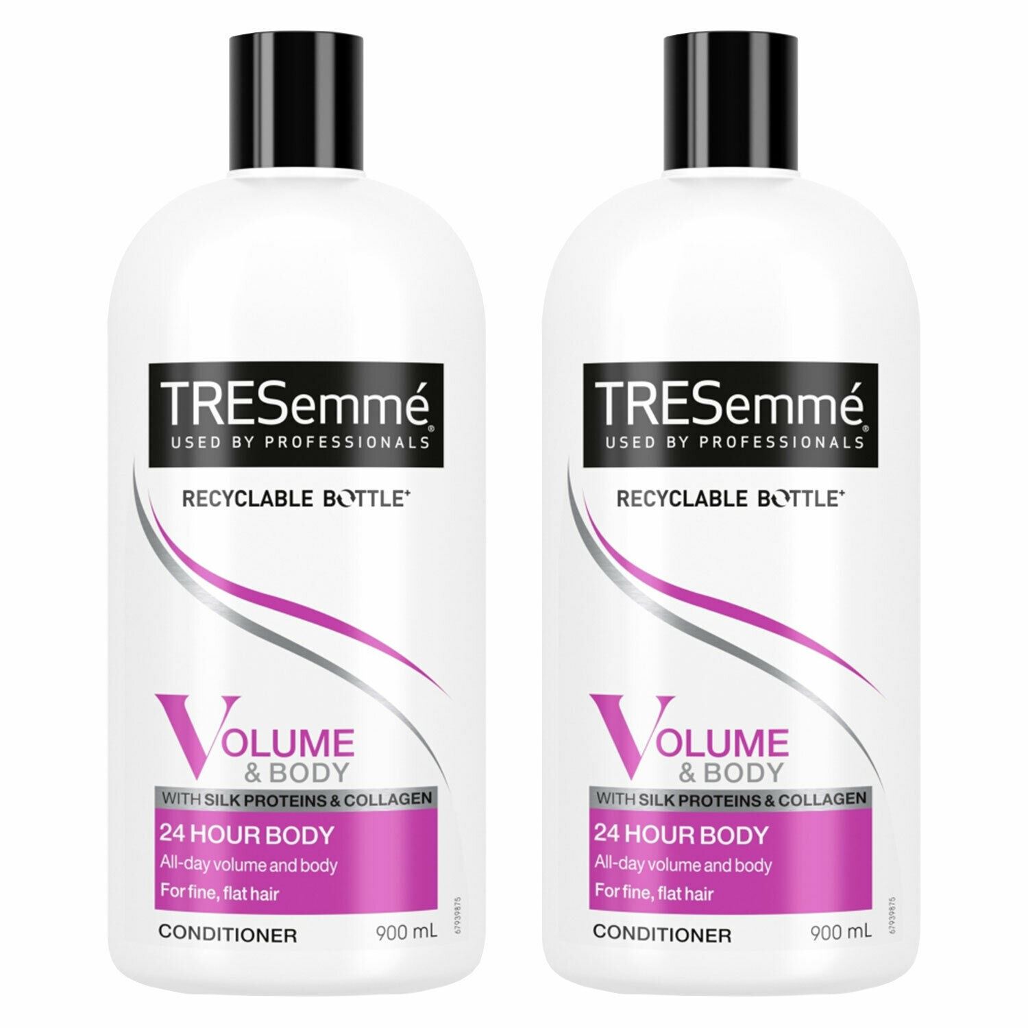 Tresemme Unisex 24H Volume & Body Conditioner for Fine & Flat Hair, 2x 900ml - NA - One Size