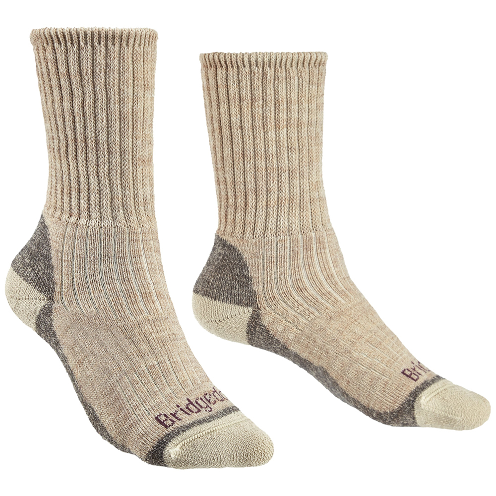 Bridgedale Womens Hike Midweight Merino Walking Socks - Brown Merino Wool - Size Large