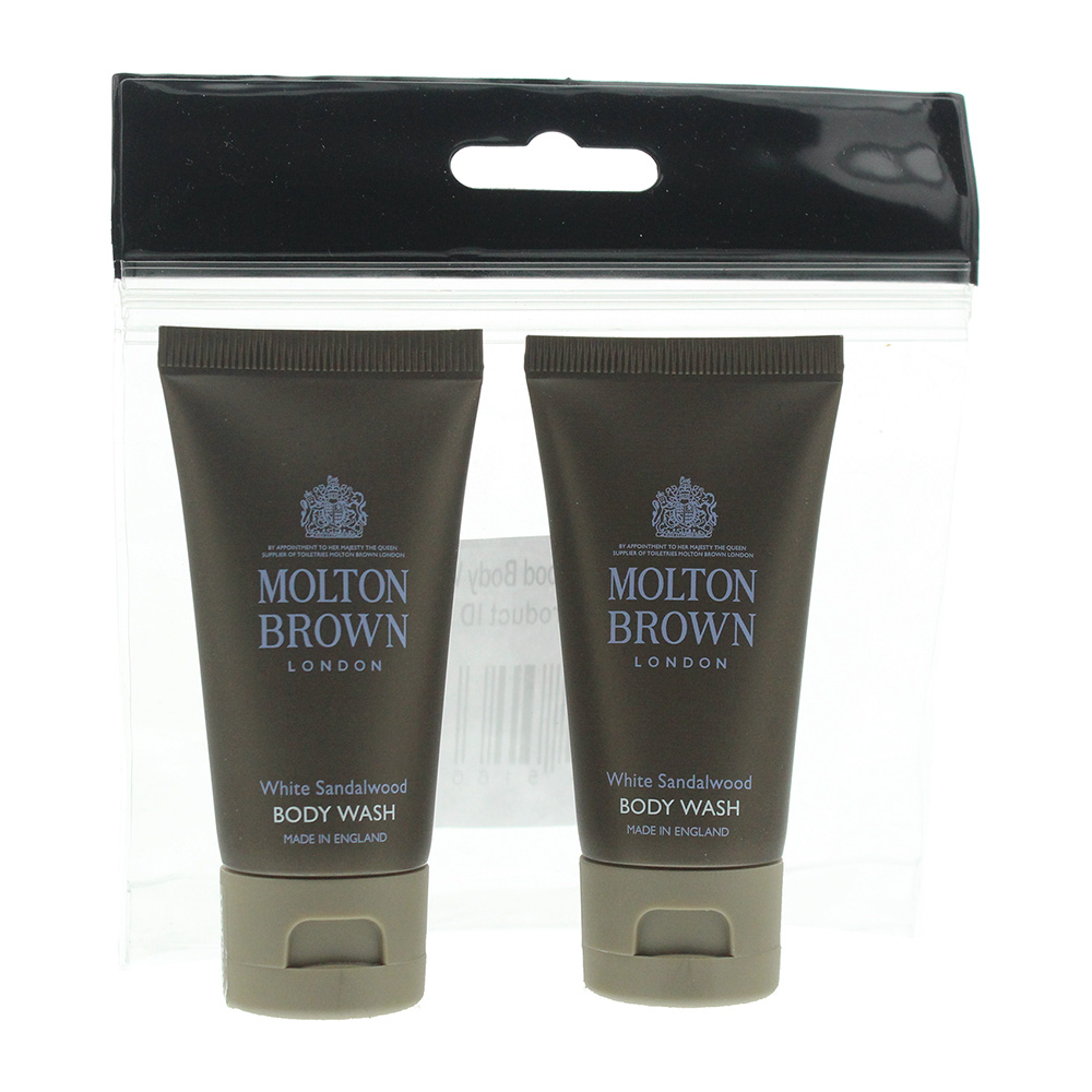 Molton Brown Womens White Sandalwood Body Wash 30ml x 2 Gift Set - One Size