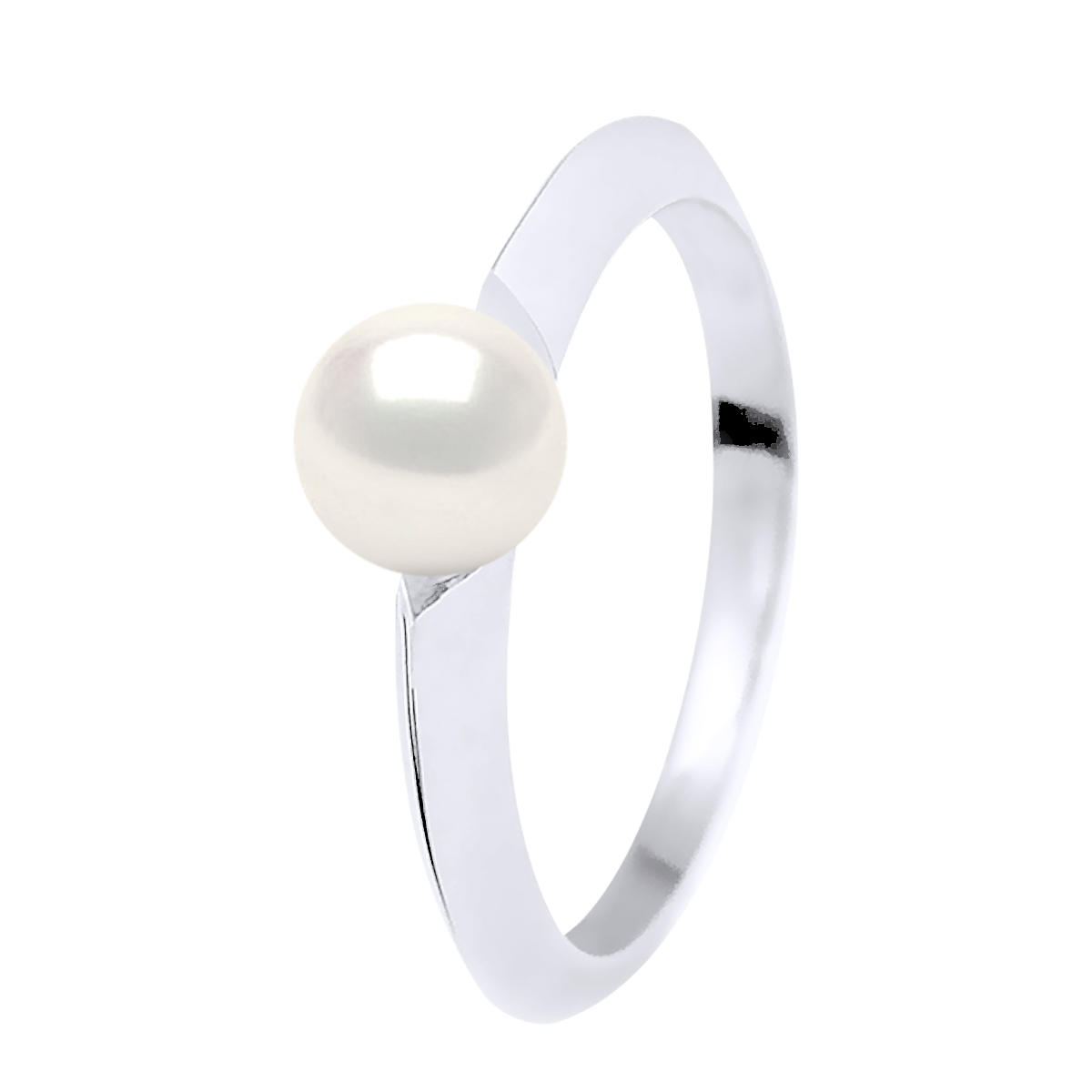 Diadema Womens - Ring - Diamonds and White Gold - Real Freshwater Pearls - - Size I
