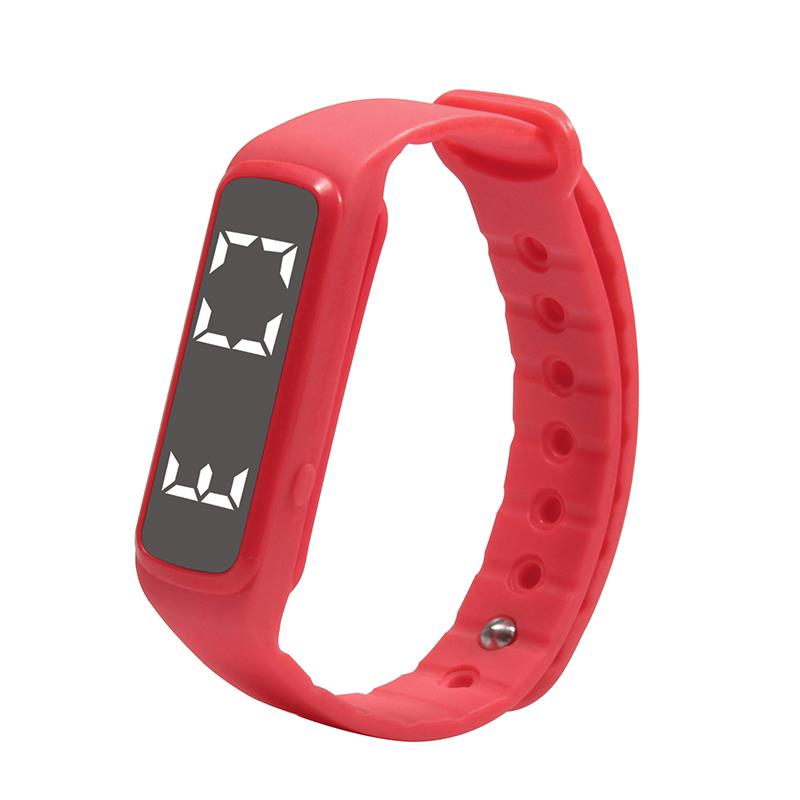 Aquarius AQ 114 Teen Fitness Activity 3D Pedometer LED Tracker Red - One Size