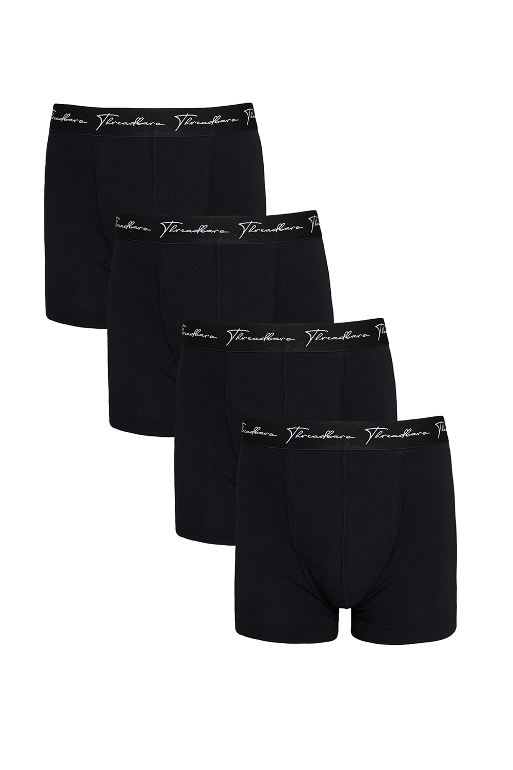 Threadbare Mens Black 4 Pack 'Kayden' Hipster Boxers - Size X-Large