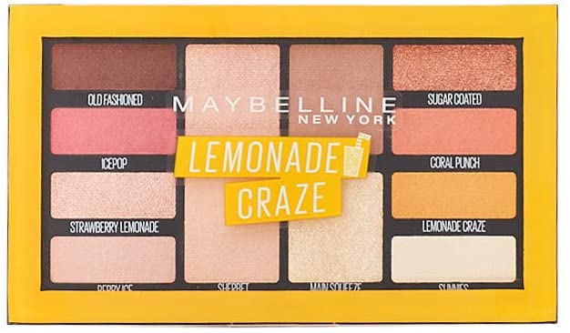 Maybelline New York Womens Lemonade Craze 12 Shades Eye Shadow Palette 12g - NA - One Size