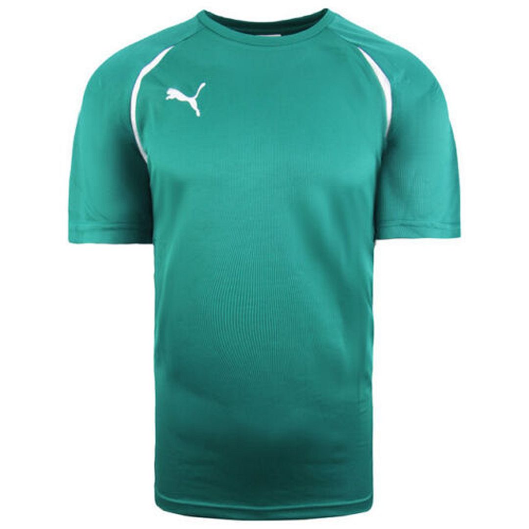 Puma Vencida Short Sleeve Crew Neck Green Mens Football Top 700754 05 - Size Medium