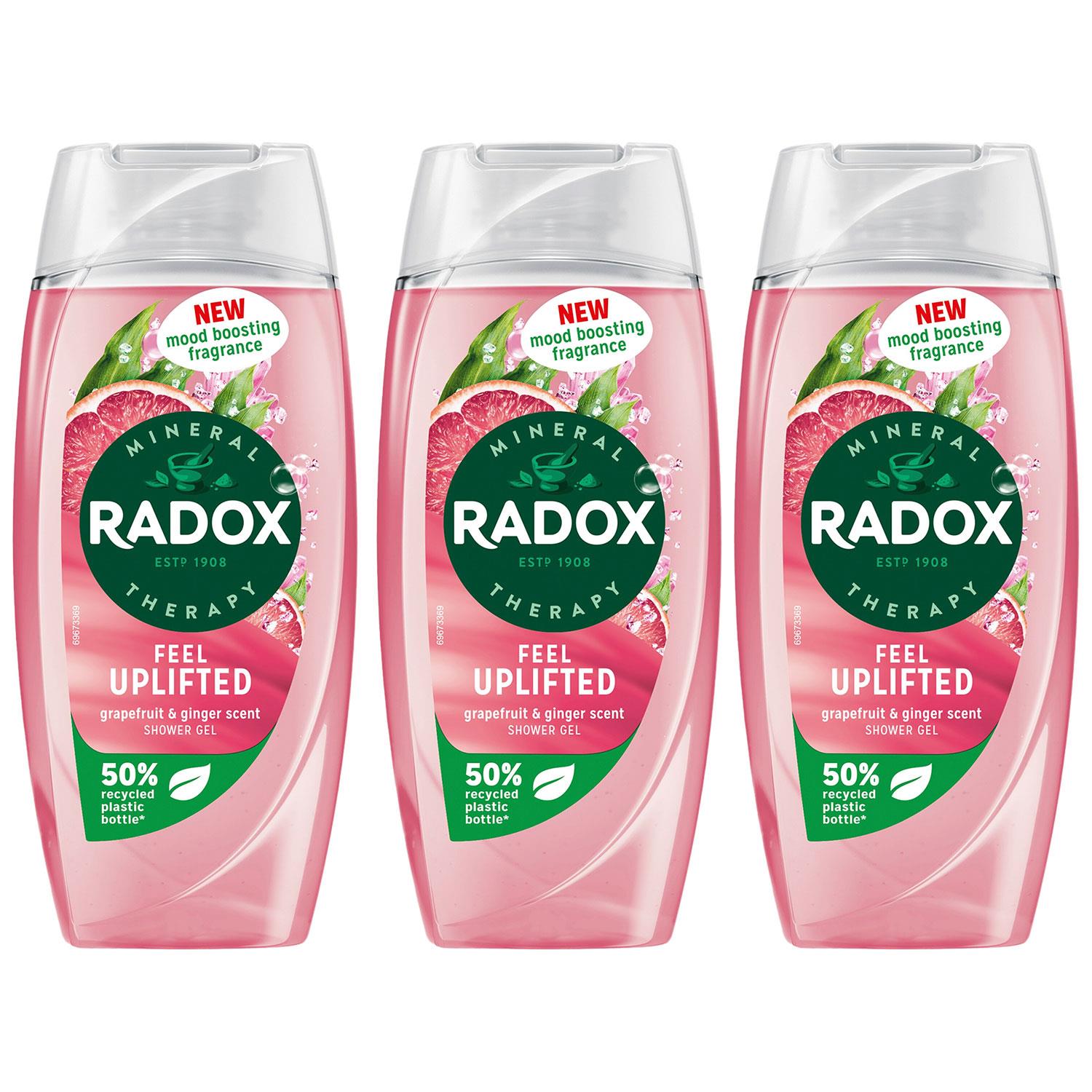 Radox Womens Shower Gel Feel Uplifted With Grapefruit & Ginger Scent 225 ml, 3 Pack. - NA - One Size