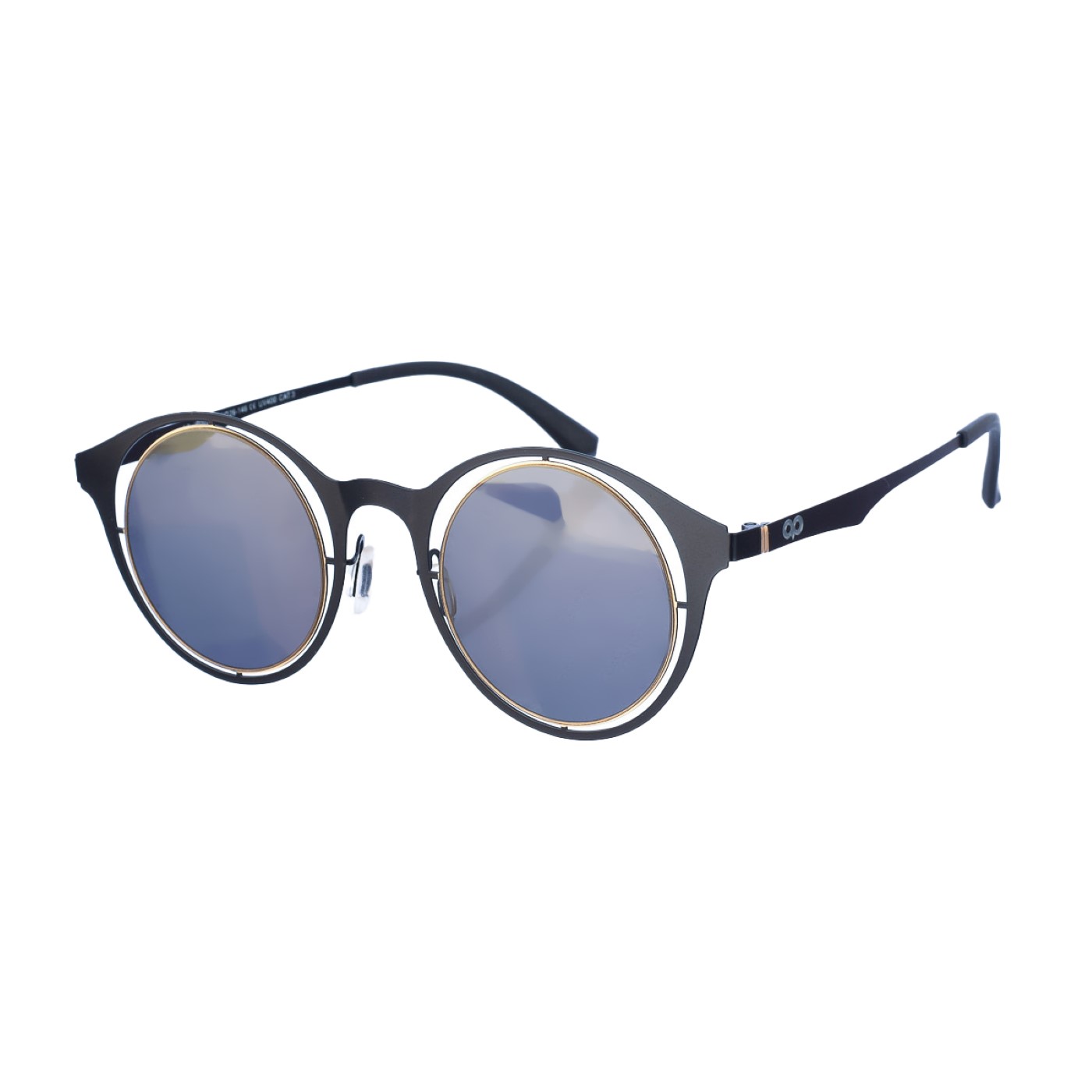 Kypers JAPO WoMens round shape metal sunglasses - Dark Grey - One Size