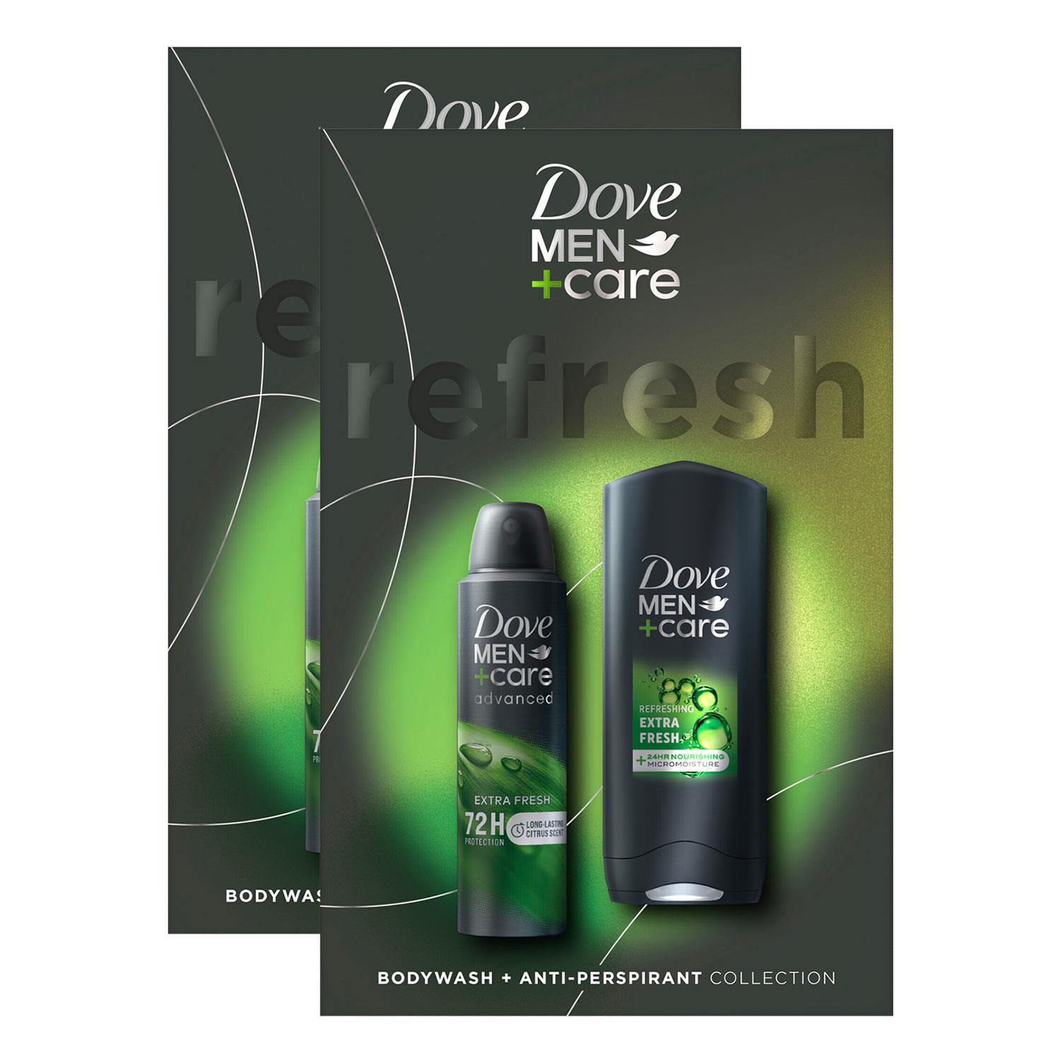 Dove Mens Refresh Body wash & Antiperspirant Gift Set for Him,2pk - One Size