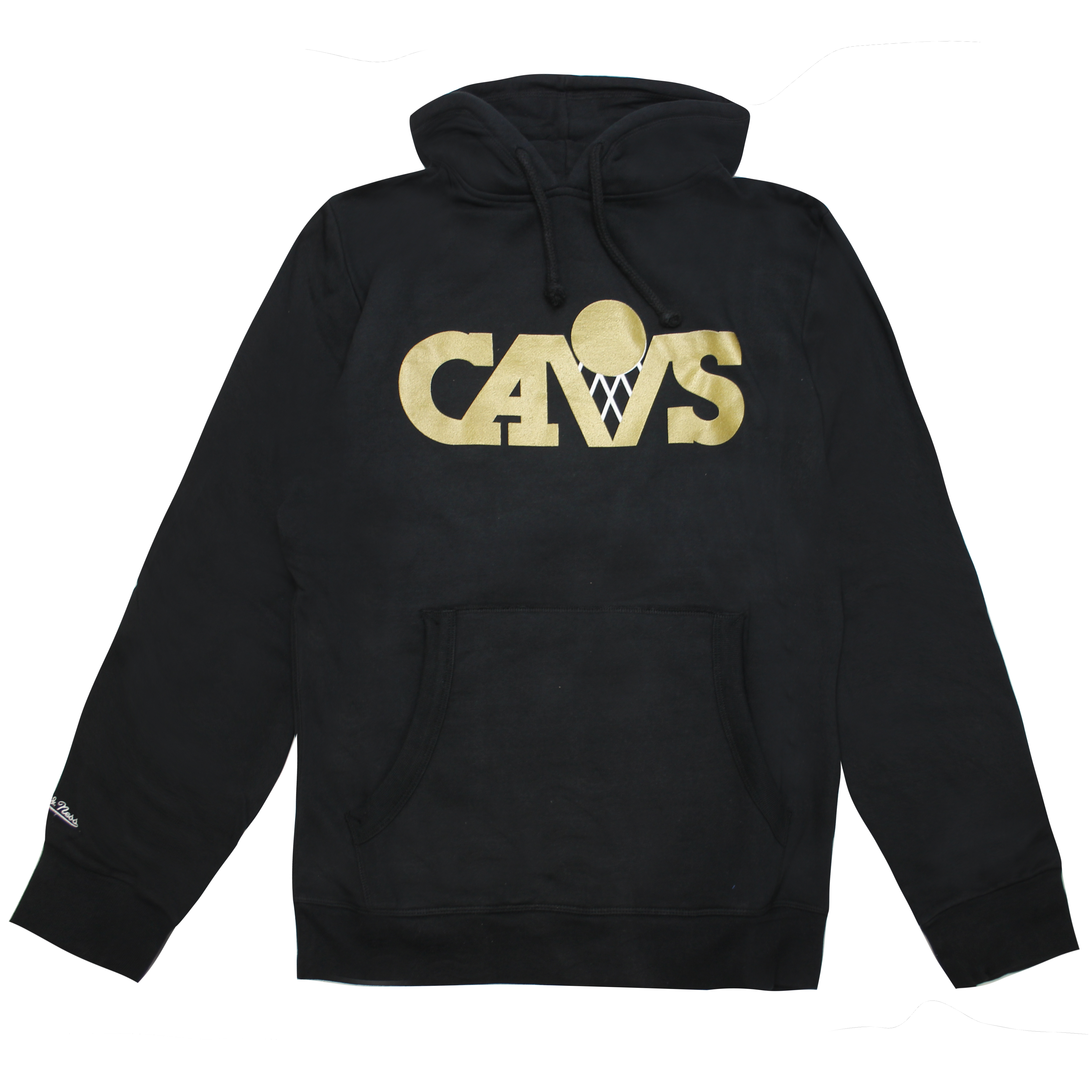 Mitchell & Ness Cleveland Cavaliers Gold Standard Mens Hoodie - Black/Gold Cotton - Size Medium