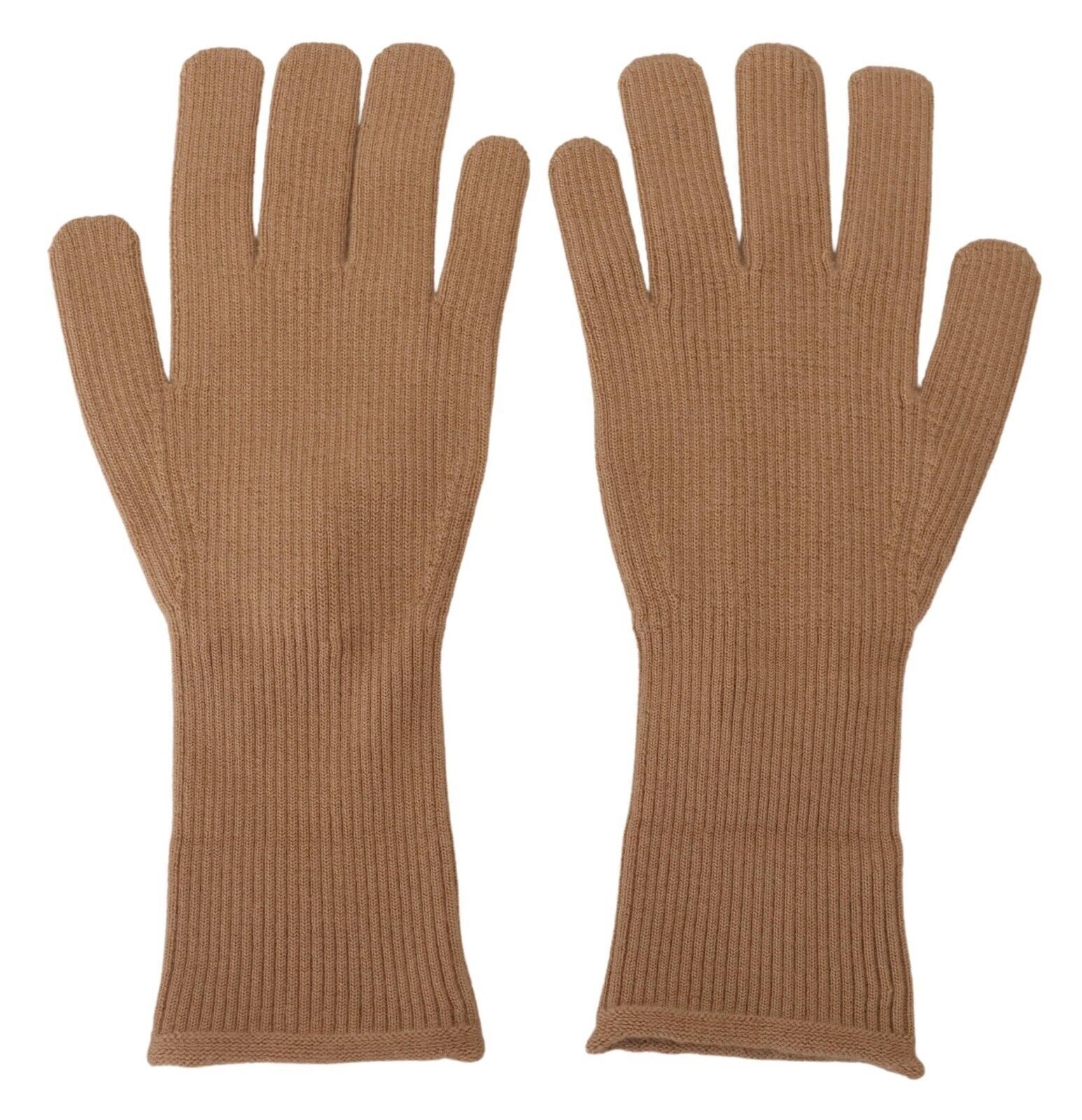 Dolce & Gabbana Mens Knitted Cashmere Winter Gloves - Beige - Size 9 (Gloves)