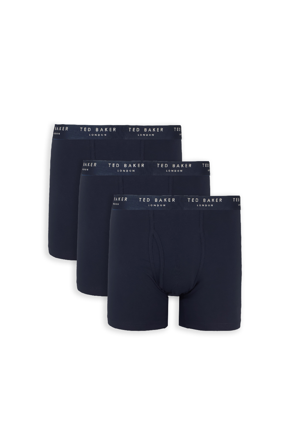 Ted Baker Mens 3-Pack Cotton Boxers in Navy - Size Small