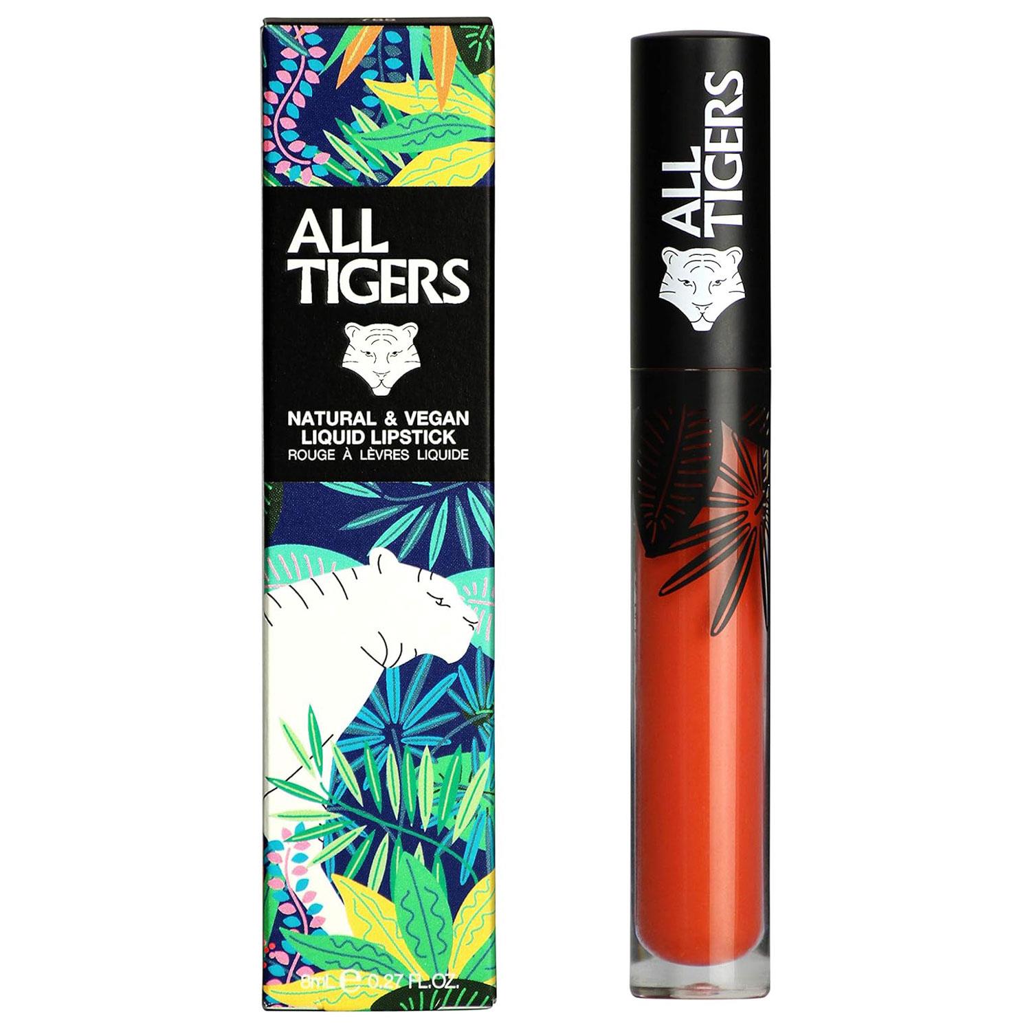 All Tigers Womens Vegan & Natural Nail Polish Long-Lasting Shine, 206 Orange Red - One Size