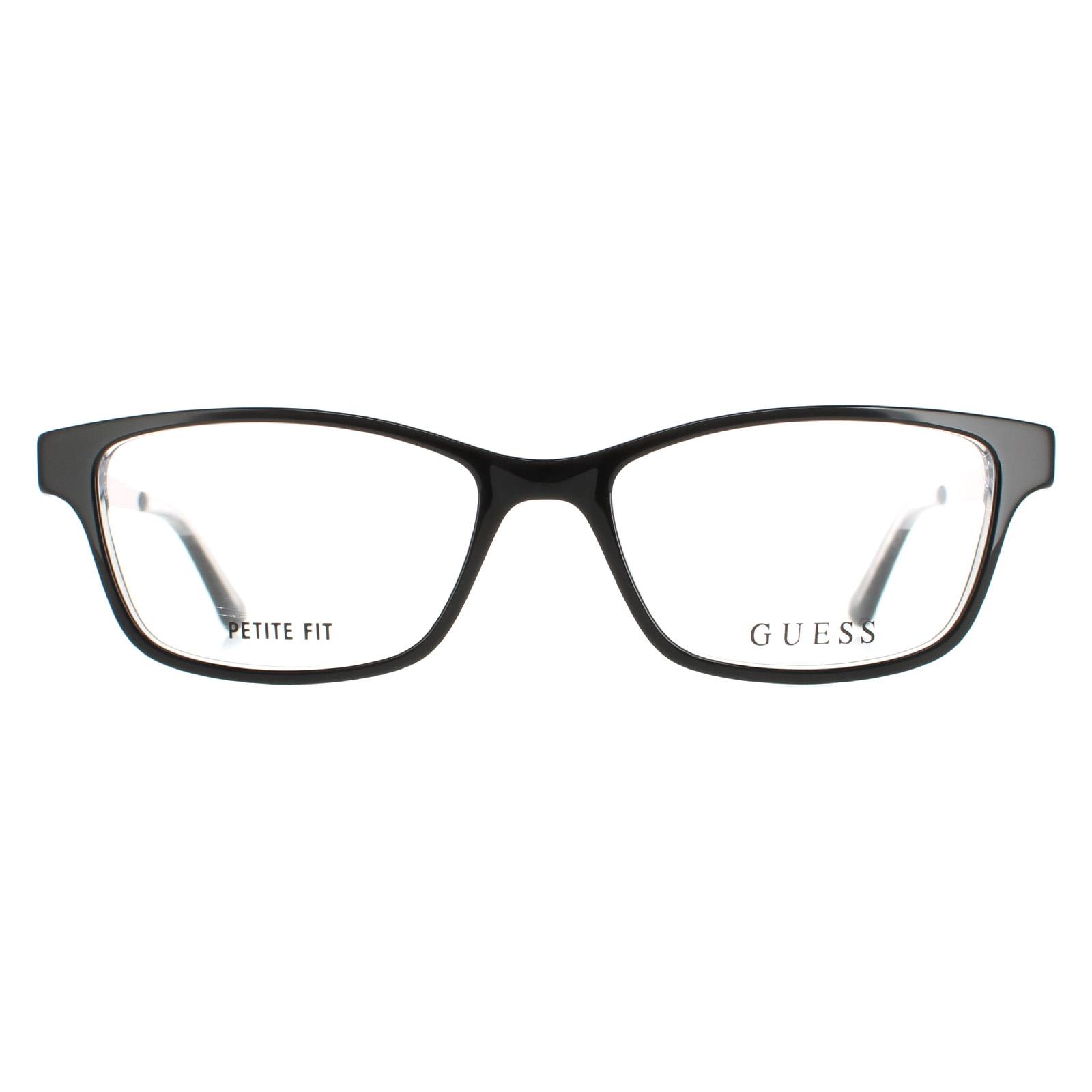 Guess Rectangle Womens Black Glasses - One Size