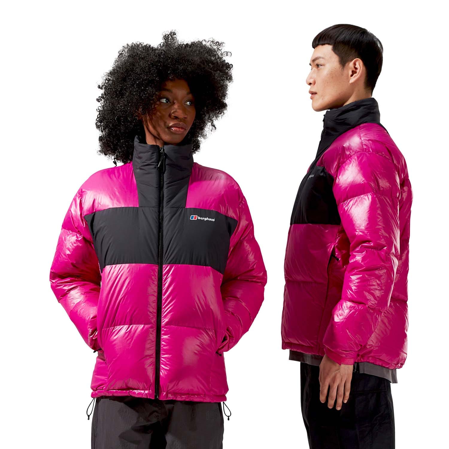 Berghaus Womenss Urban Arkos Reflect Down Jacket in Pink black material_polyamide - Size Large