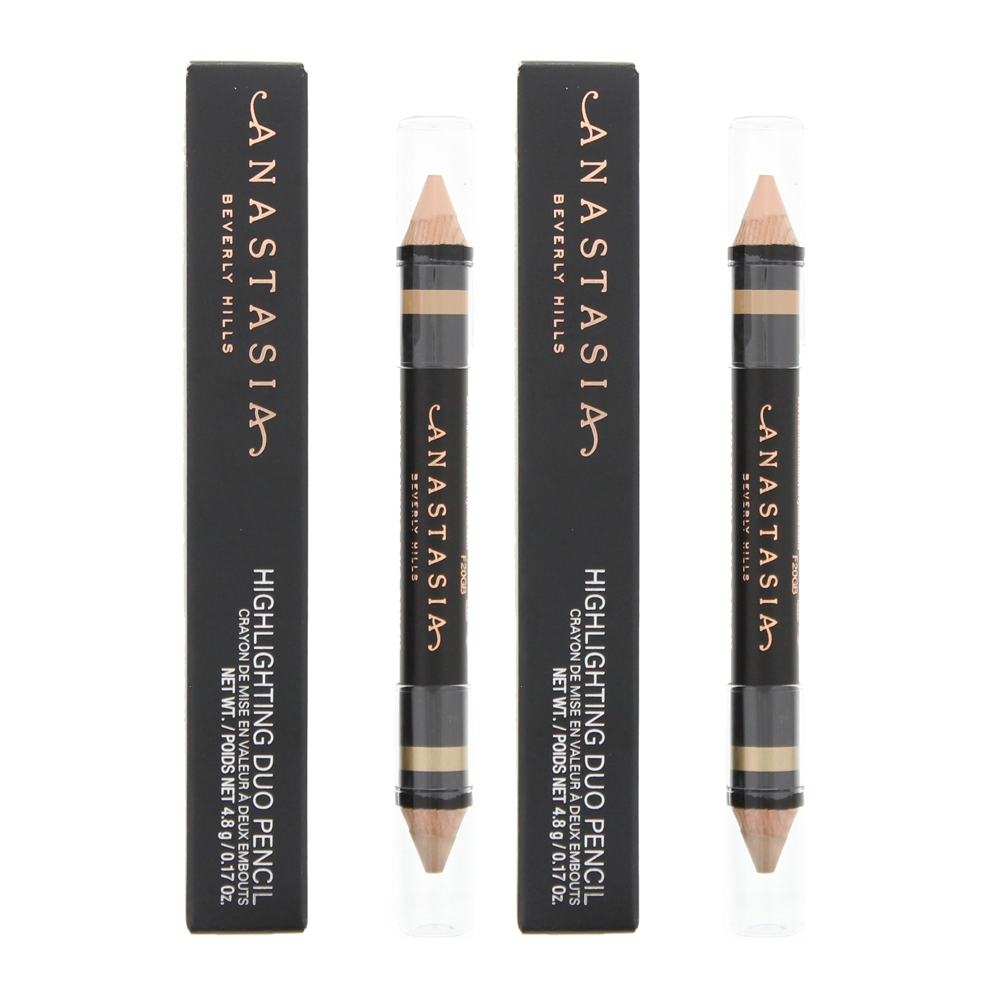 Anastasia Beverly Hills Womens Highlighting Duo Pencil 4.8g - Matte Shell/Lace Shimmer x 2 - NA - One Size