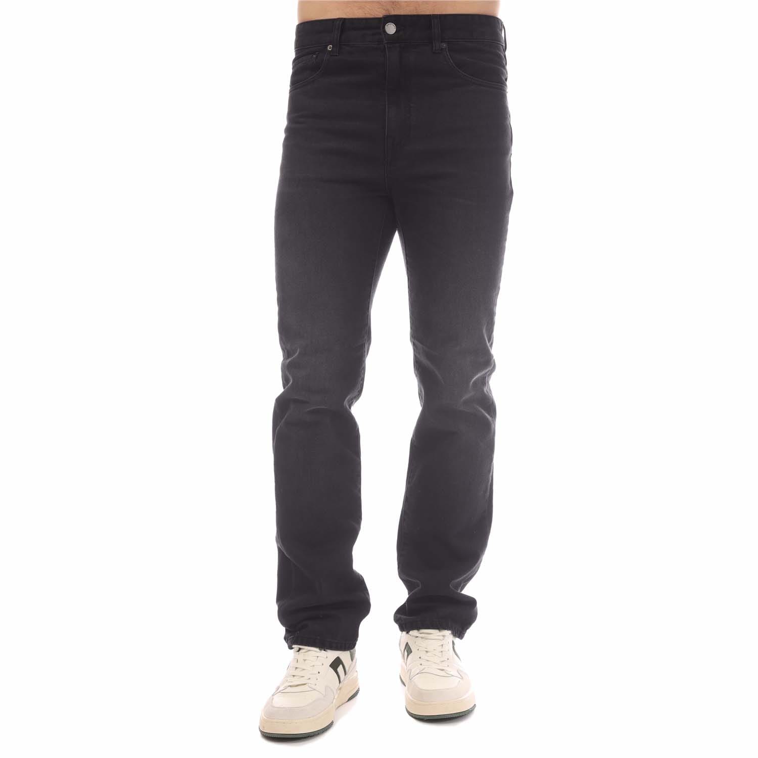 Belstaff Mens Longton Straight-Fit Jeans in Black material_cotton - Size 36W/30L