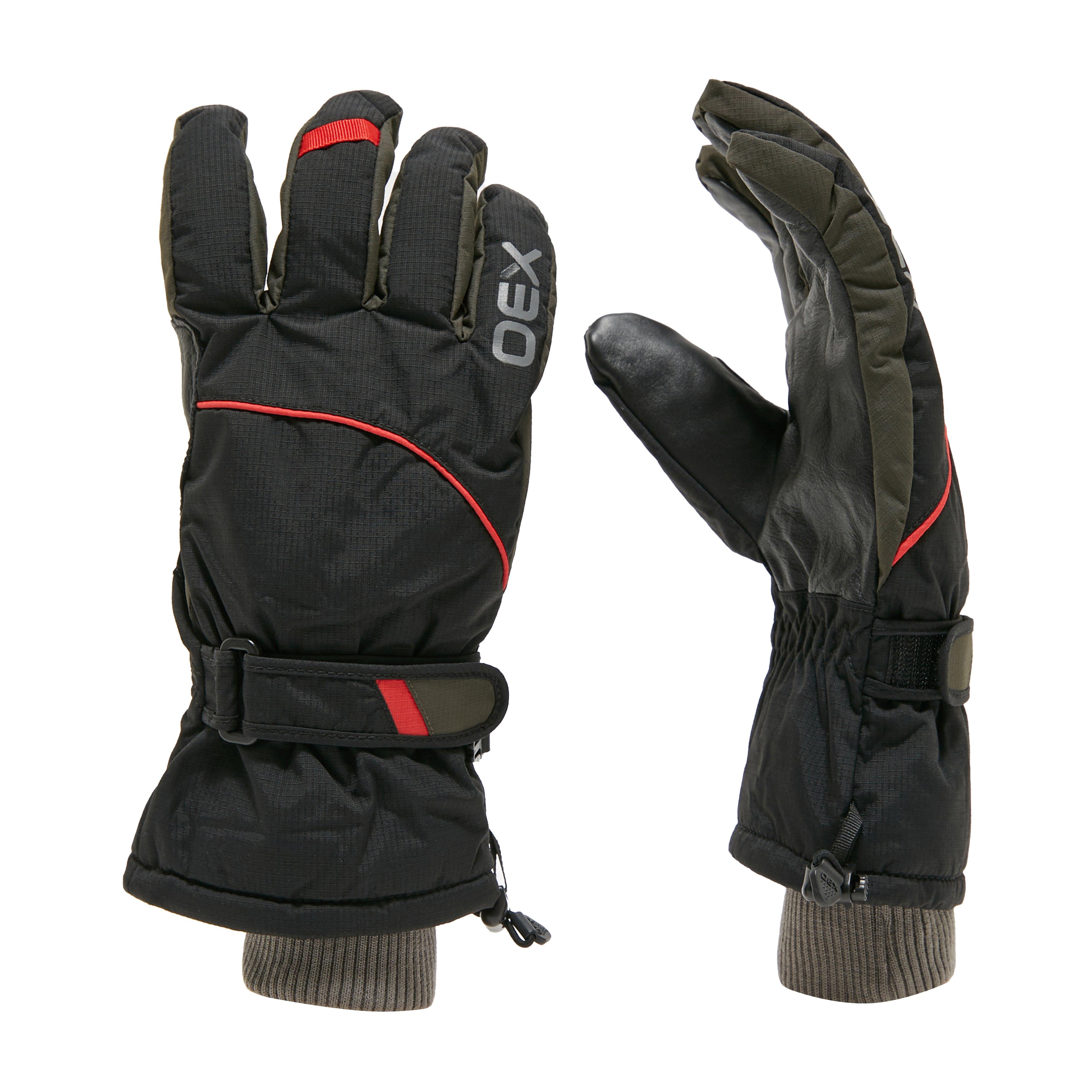 OEX Womens Summit Warm Waterproof and Highly Breathable Gloves - Black - Size Large