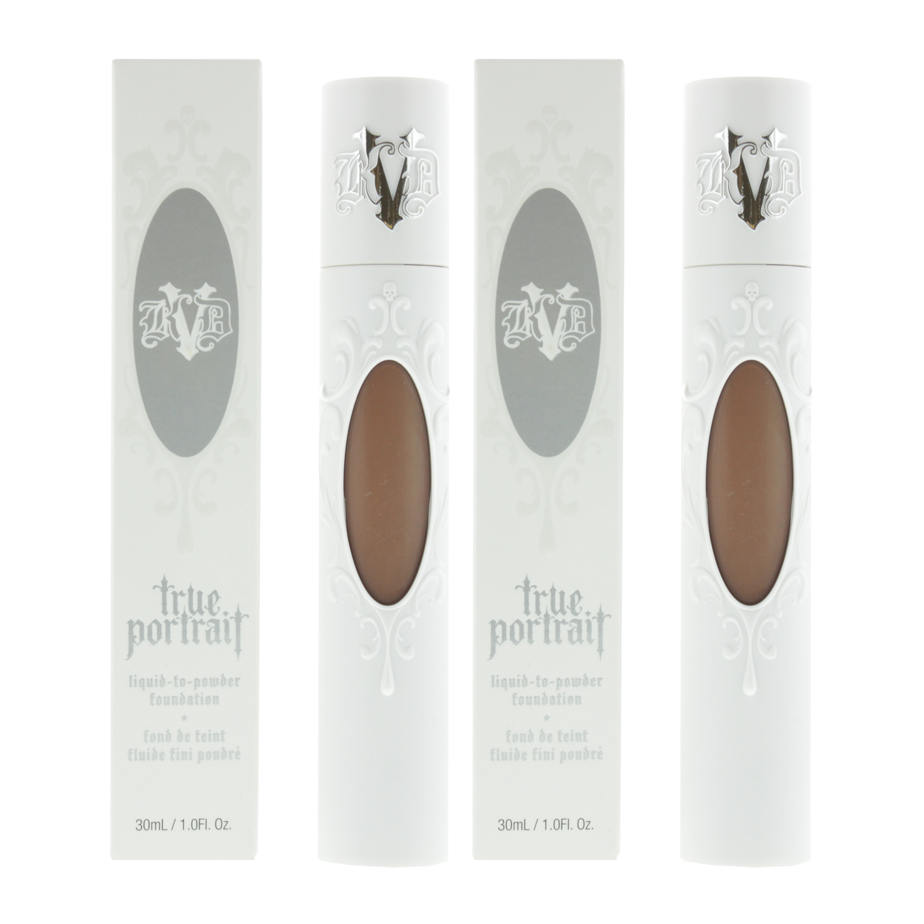 KVD Womens Beauty True Portrait Liquid-To-Powder Foundation 30ml - Tan 076 X 2 - One Size