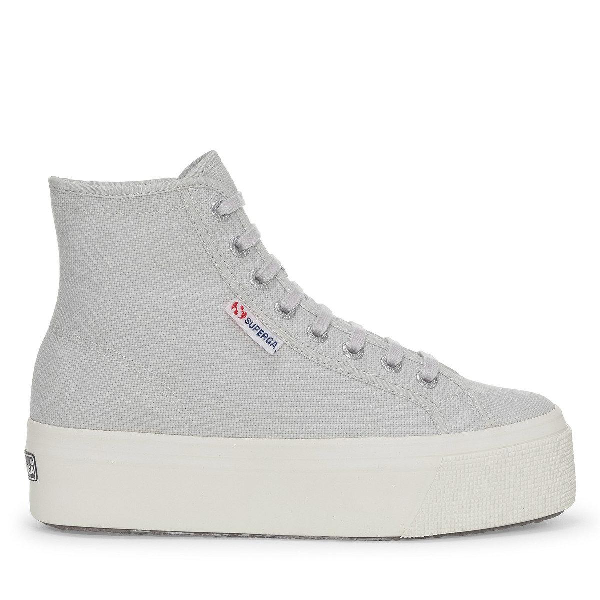 Superga Womens/Ladies 2708 Lace Up High Tops (Grey Silver/Avorio) - Size UK 3.5