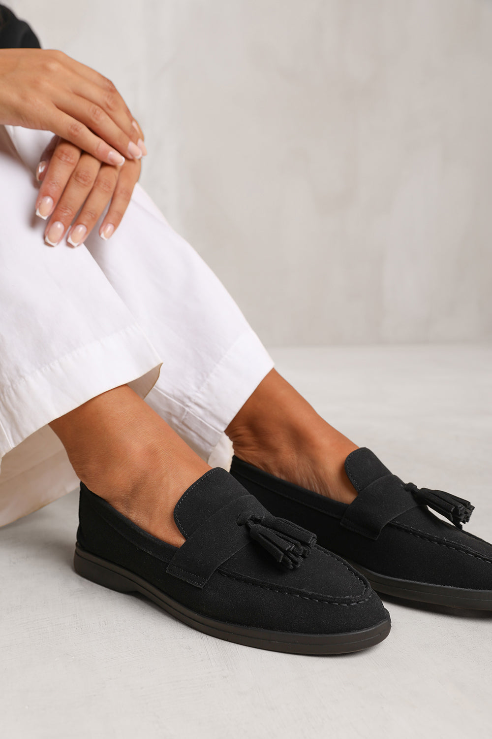 Where's That From Womens Wheres 'Azalea' Slip On Loafer With Tassel Detailing - Black - Size Uk 8