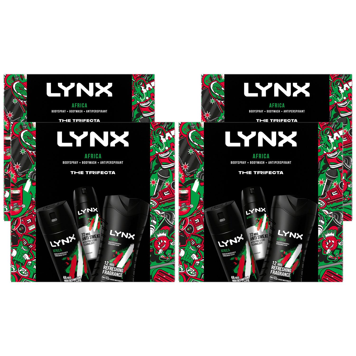 Lynx Mens Body wash, spray & Antiperspirant for Him, 4pk - One Size