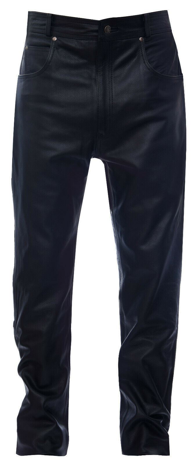 Infinity Leather Mens Black '501' Jeans-Montana - Size 42 (Waist)