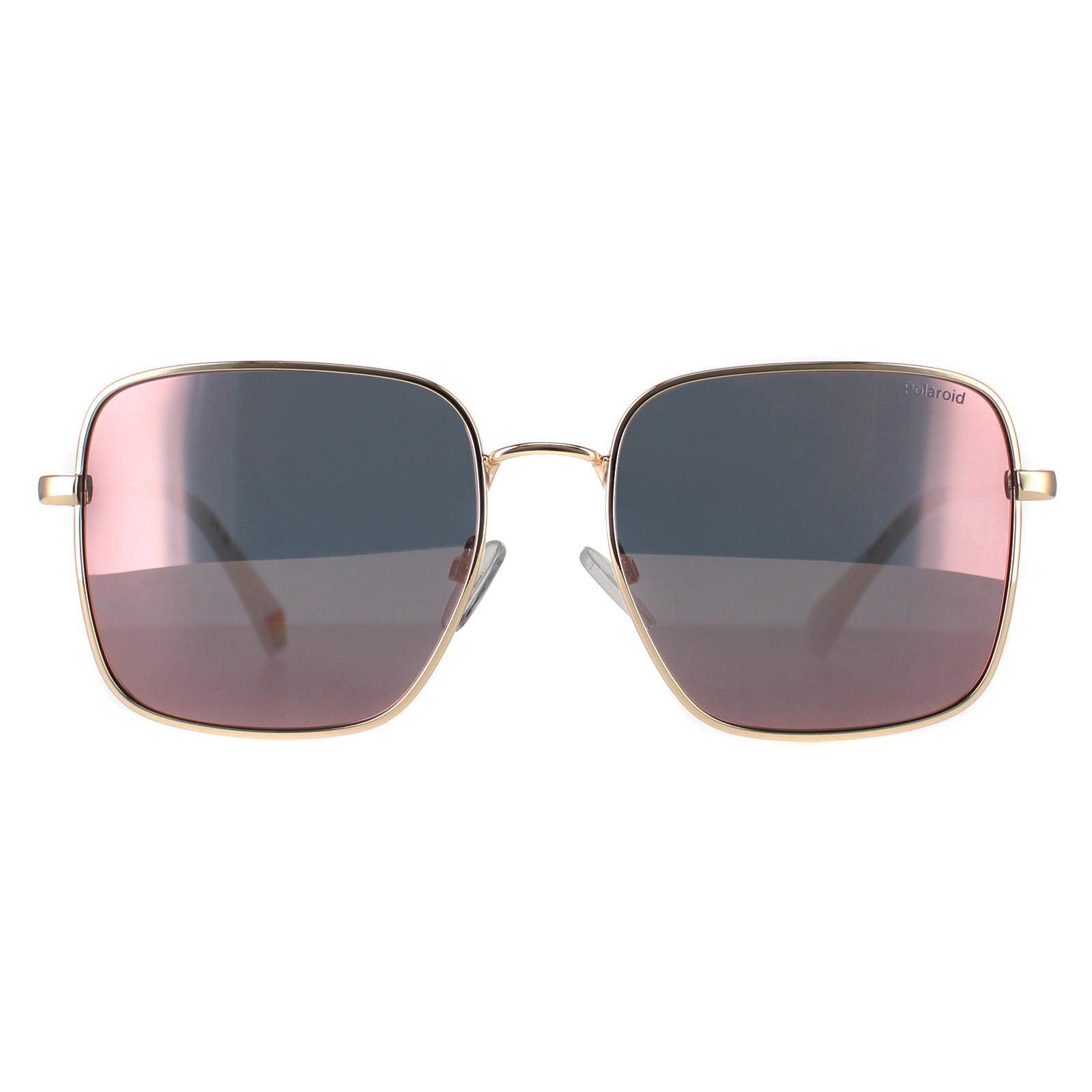 Polaroid Square Womens Rose Gold Multilayer Polarized PLD 6194/S/X Metal - One Size