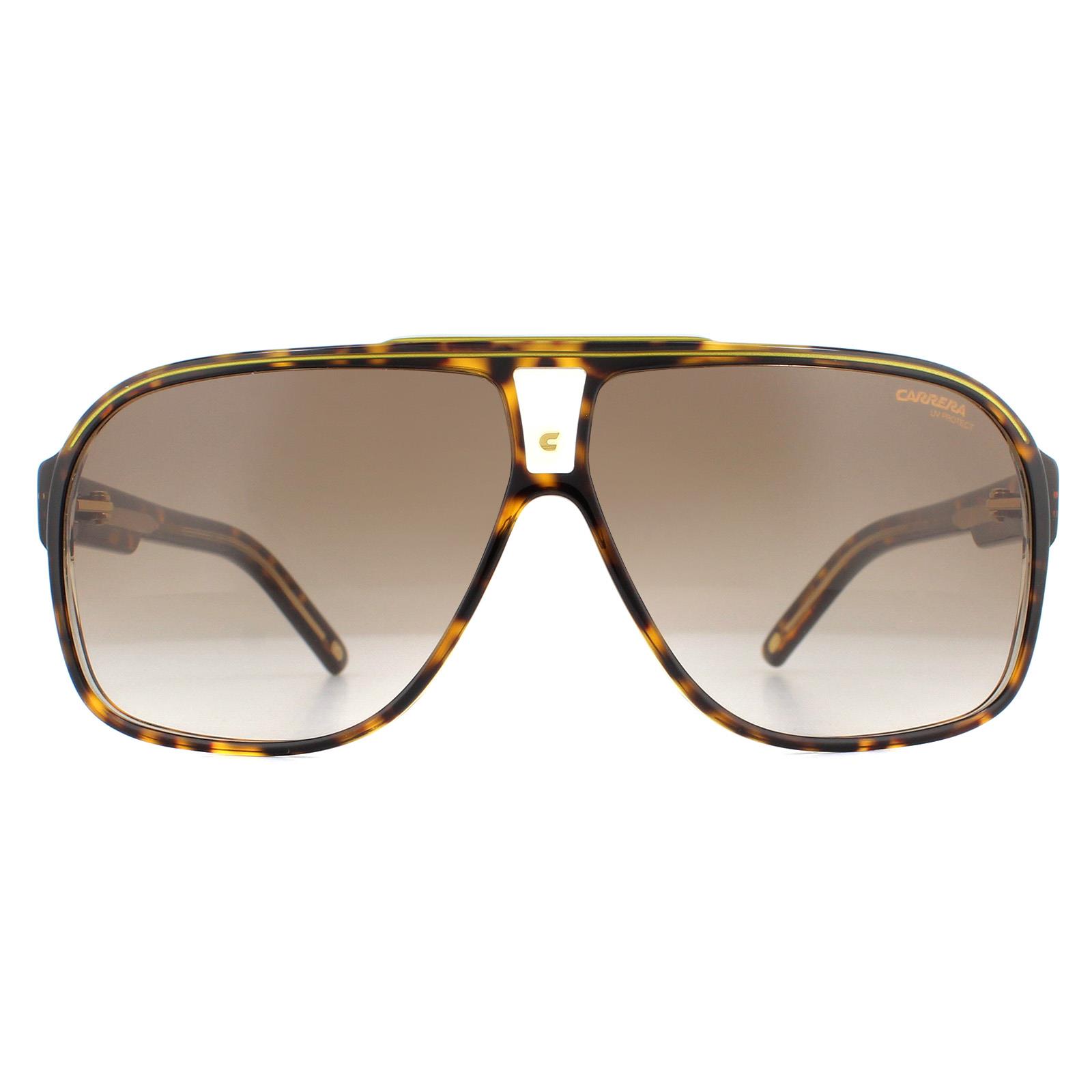 Carrera Mens Retro Aviator Havana Gradient Sunglasses - Brown, Size: 64x9x130mm - Size 64x9x130mm