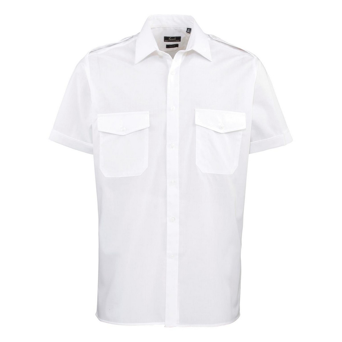 Premier Mens Short-Sleeved Pilot Shirt (White) - Size 18.5 inch