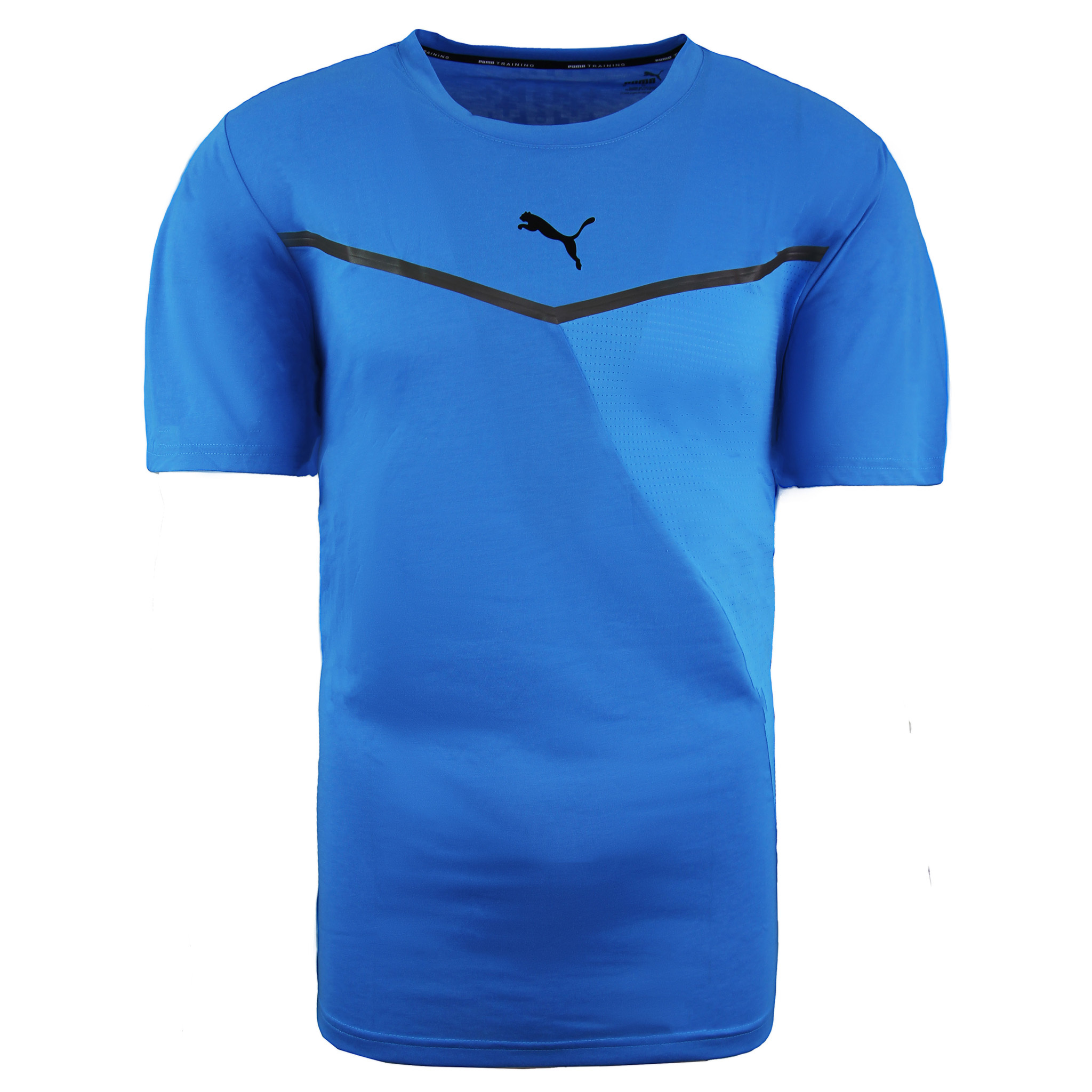 Puma Mens Dry Cell Thermo R+ BND Running Short Sleeve CrewNeck Blue Men Tee 519400 03 Cotton - Size 2XL