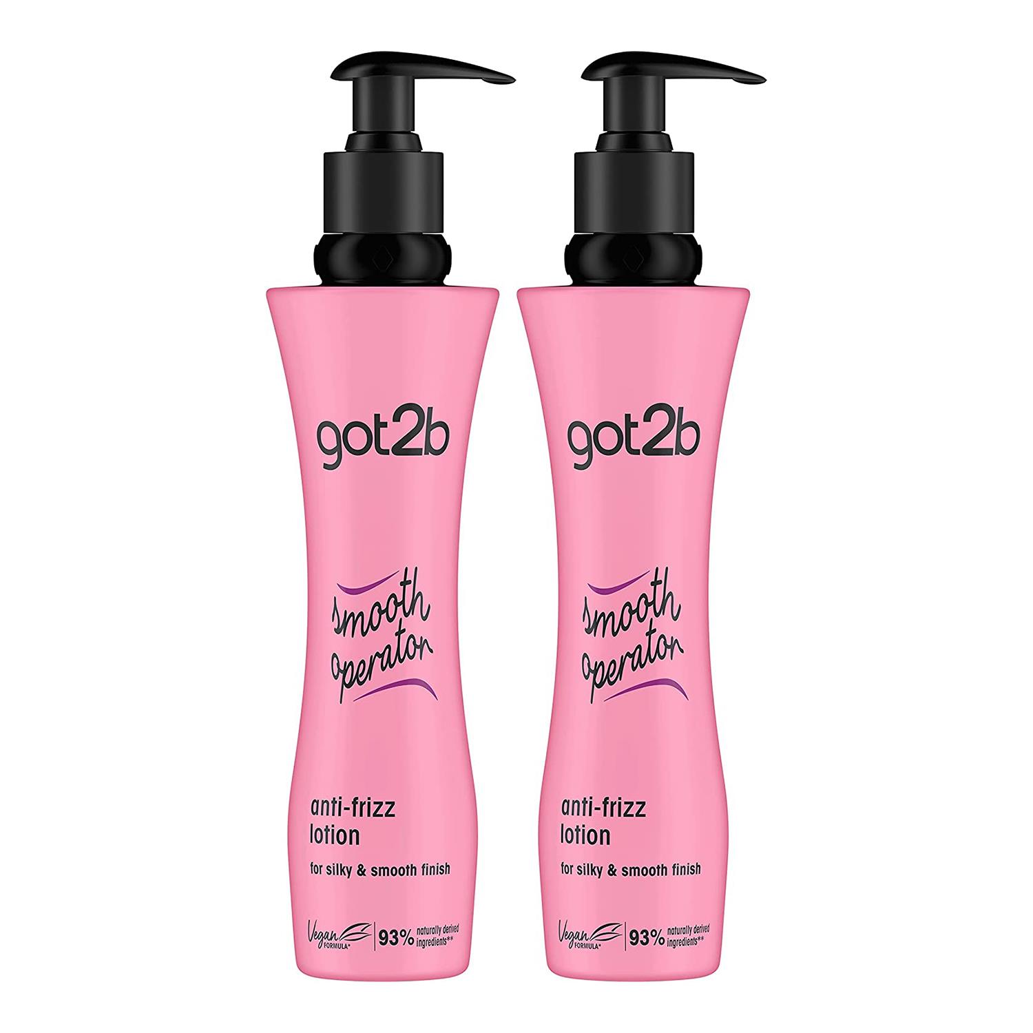 Schwarzkopf Womens Got2b Smooth Operator Anti-Frizz Hair Lotion, 200ml, 2 Pack - NA - One Size