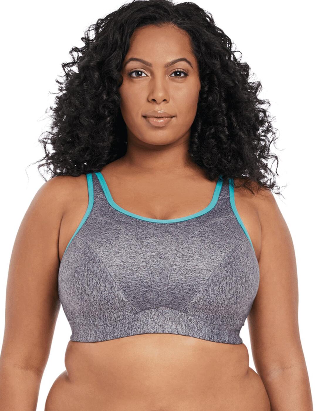 Goddess Womens 6911 Soft Cup Sports Bra - Grey - Size 40E