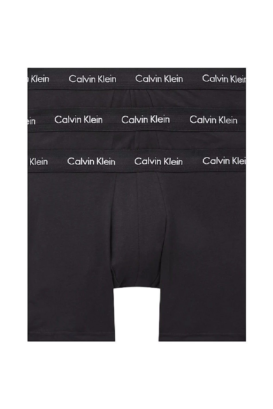 Calvin Klein 3 Pack Mens Boxer Briefs - Black Cotton - Size Medium