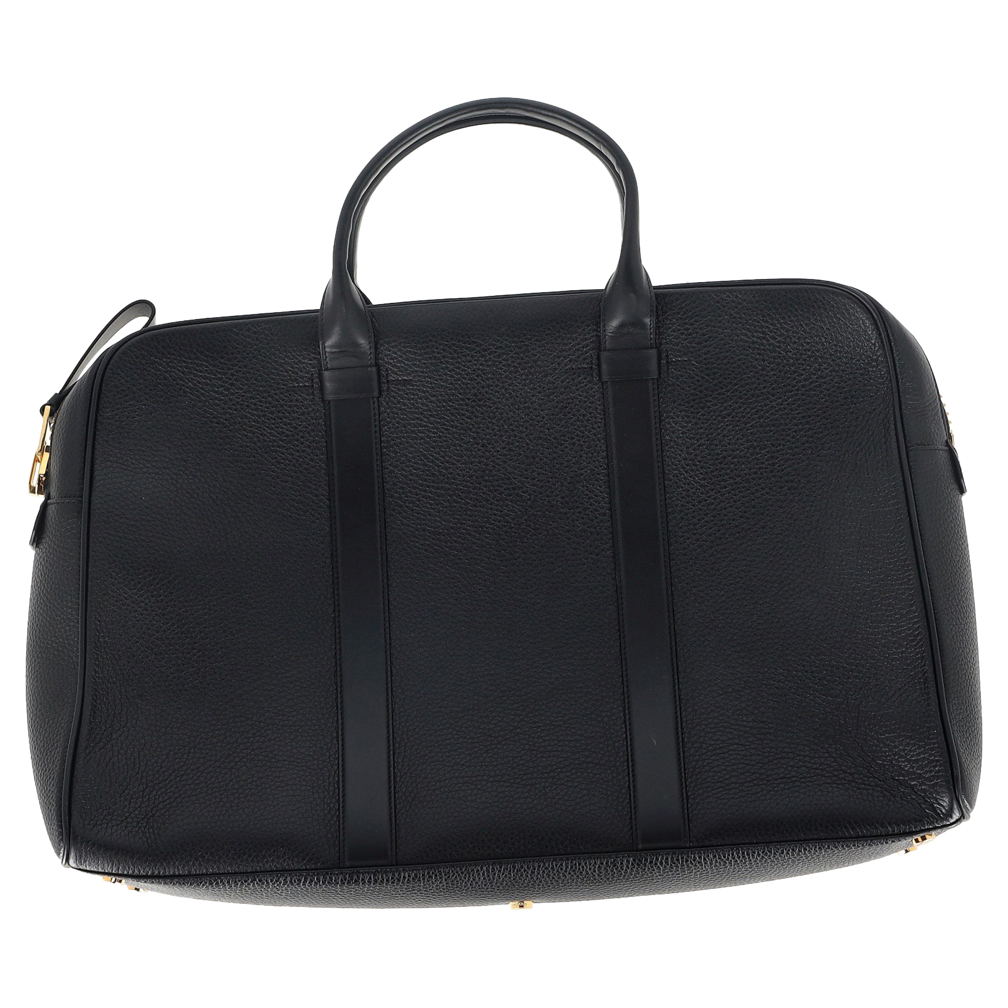 Tom Ford Pre-owned Mens Tom Buckley Briefcase in Black Leather - One Size