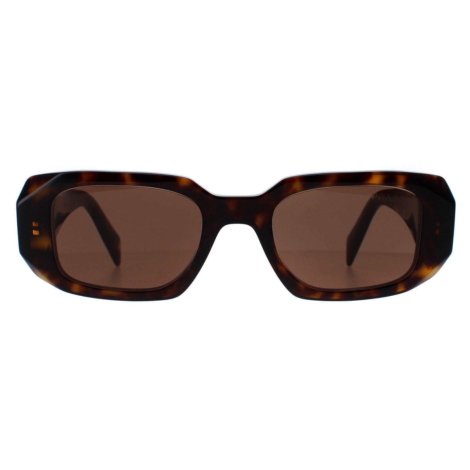 Prada Rectangle Womens Tortoise Brown PR17WS - One Size