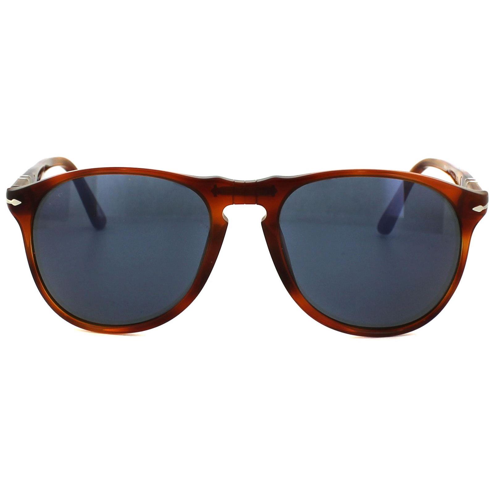 Persol Mens Sunglasses 9649 96/56 Terria di Siena Tortoise Blue - Brown - One Size