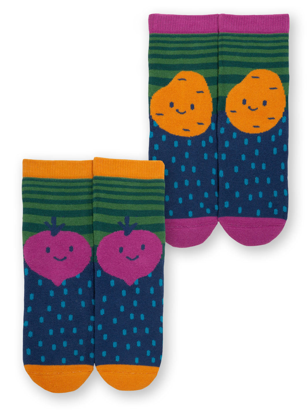 Kite Clothing Girls Veggie Grippy Socks - Multicolour - Size 0-6M